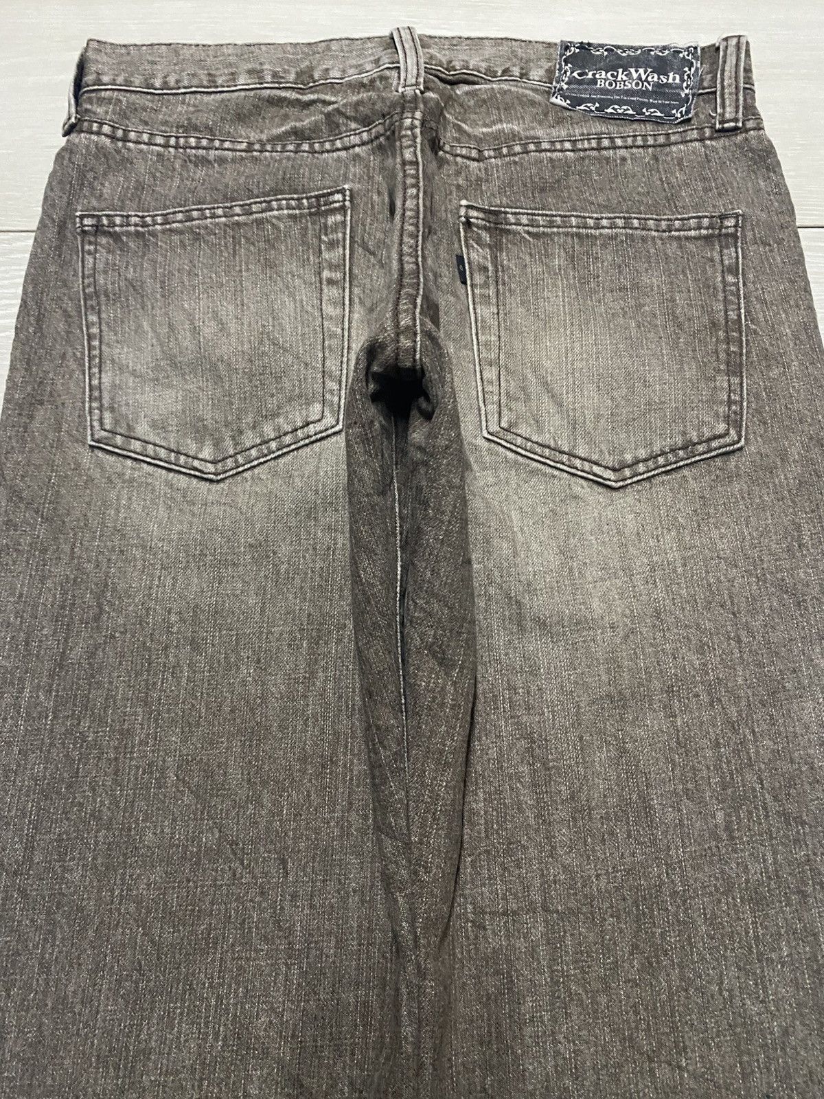 Vintage Vintage Japanese Bobson Crack Wash Distressed Loose Jeans Size US 30 / EU 46 - 4 Thumbnail