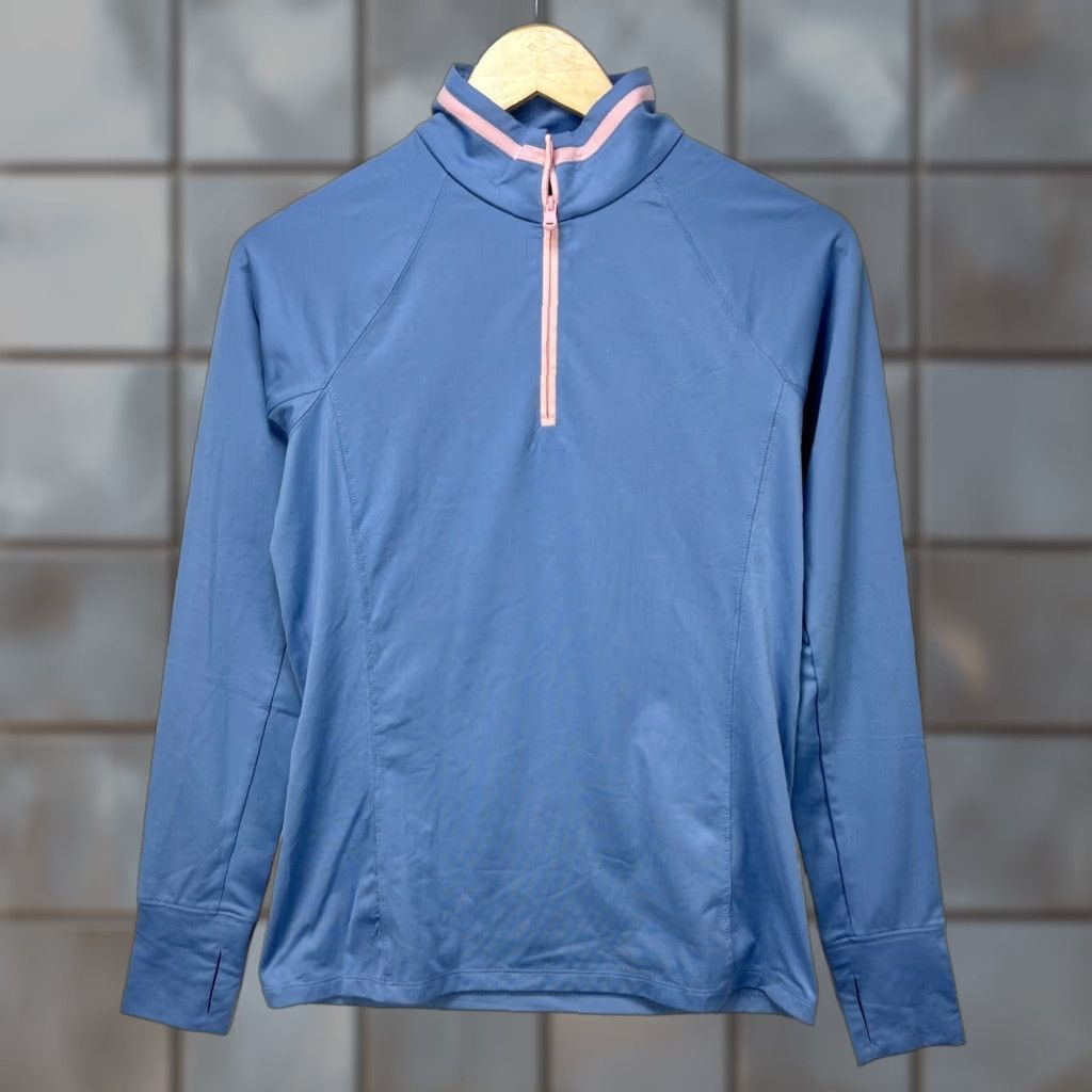 Ralph Lauren VINTAGE RLX Ralph Lauren Quarter Zip Athletic Long Sleeve Shirt Womens XS Blue Stretch Size XS / US 0-2 / IT 36-38 - 1 Thumbnail