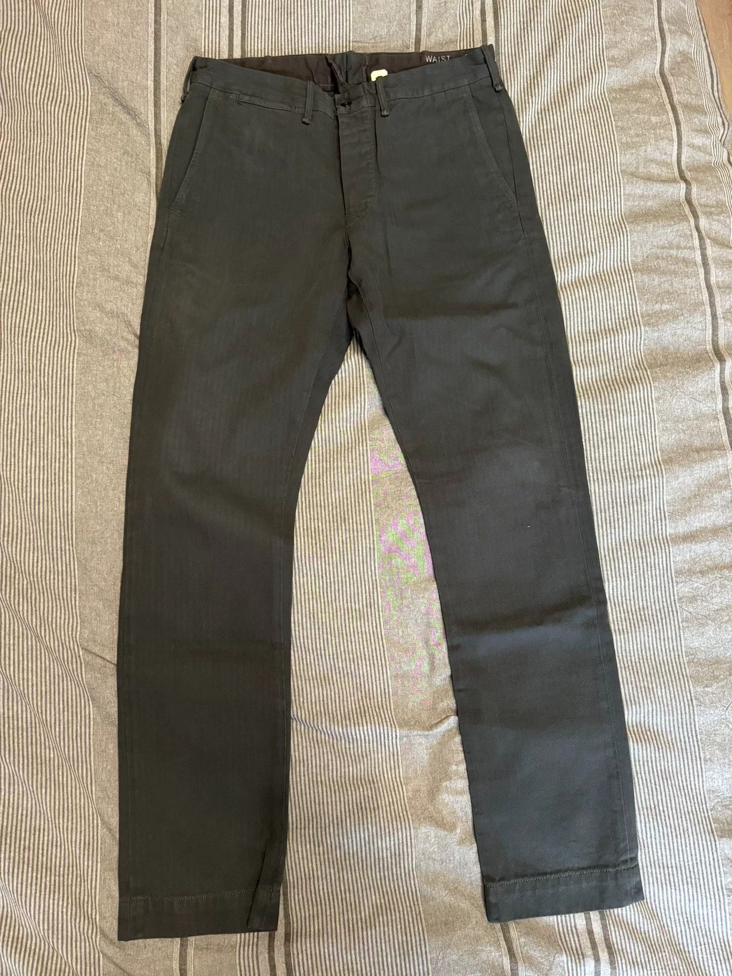 RRL Ralph Lauren vintage black gray military officer pants Size US 32 / EU 48 - 1 Thumbnail