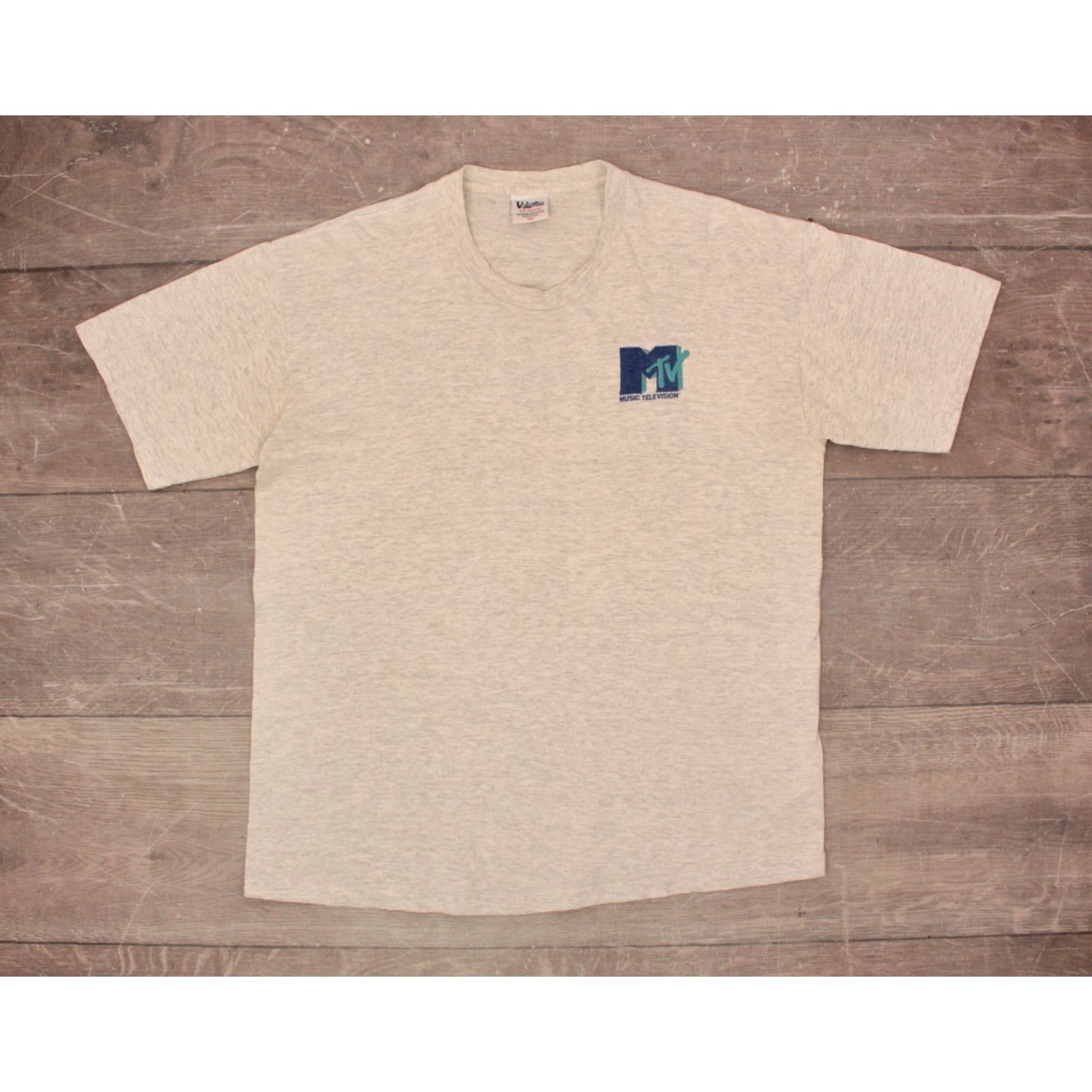 Vintage VINTAGE Men’s MTV Logo TShirt XL Gray/Blue 1990s Volunteer Graphic Tee Mens Shirt 90s T-Shirt Size US XL / EU 56 / 4 - 2 Thumbnail