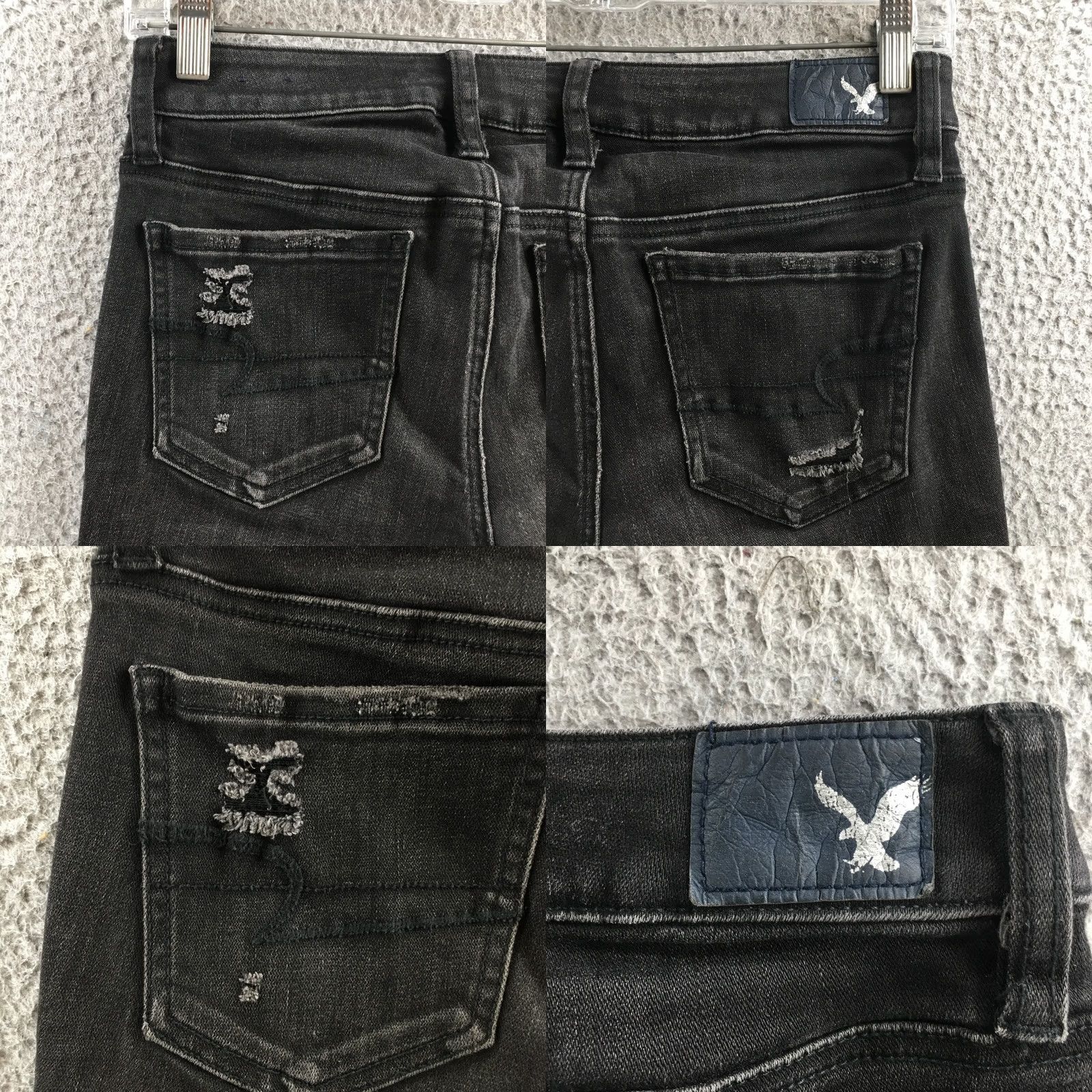 American Eagle Outfitters American Eagle Outfitters Jegging Ankle Jeans Womens 0R Black Denim Distressed Jeans Womens Regular 0 Size 25" / US 0 / IT 36 - 10 Thumbnail