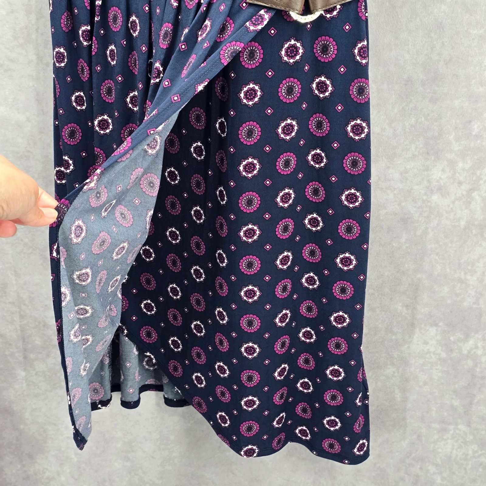 Michael Kors Michael Kors Purple Wrap Floral Sleeveless Buckle Medium Size M / US 6-8 / IT 42-44 - 8 Thumbnail