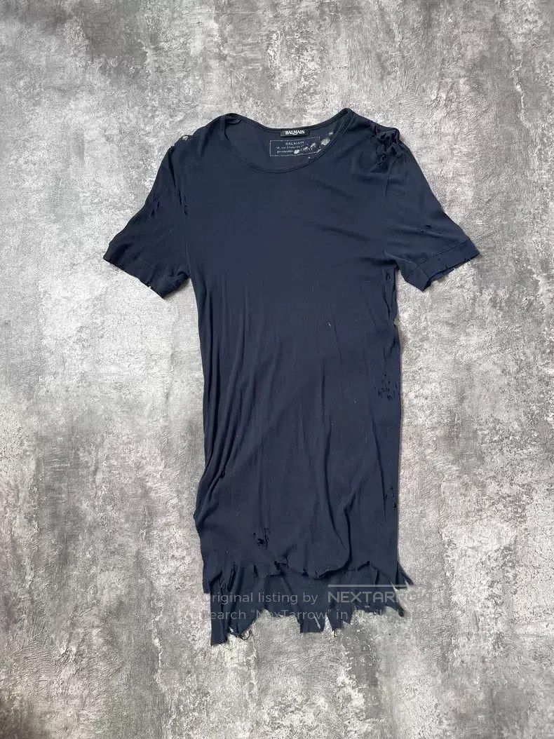 Balmain BALMAIN Asymmetrical Cut-off Destroyed Tank Top Size XL / US 12-14 / IT 48-50 - 1 Thumbnail