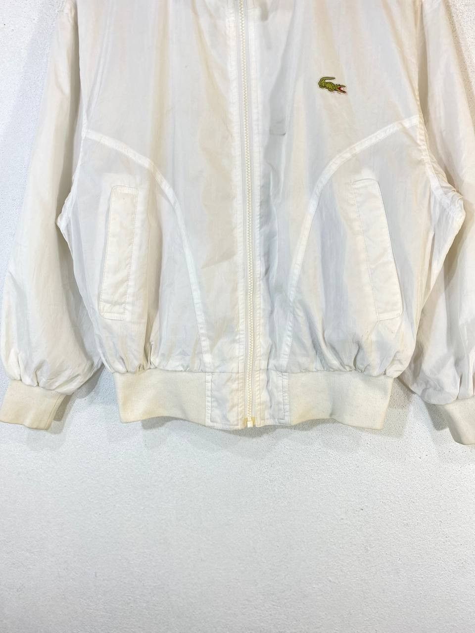 Lacoste vintage lacoste white bomber style jacket Size US L / EU 52-54 / 3 - 3 Thumbnail