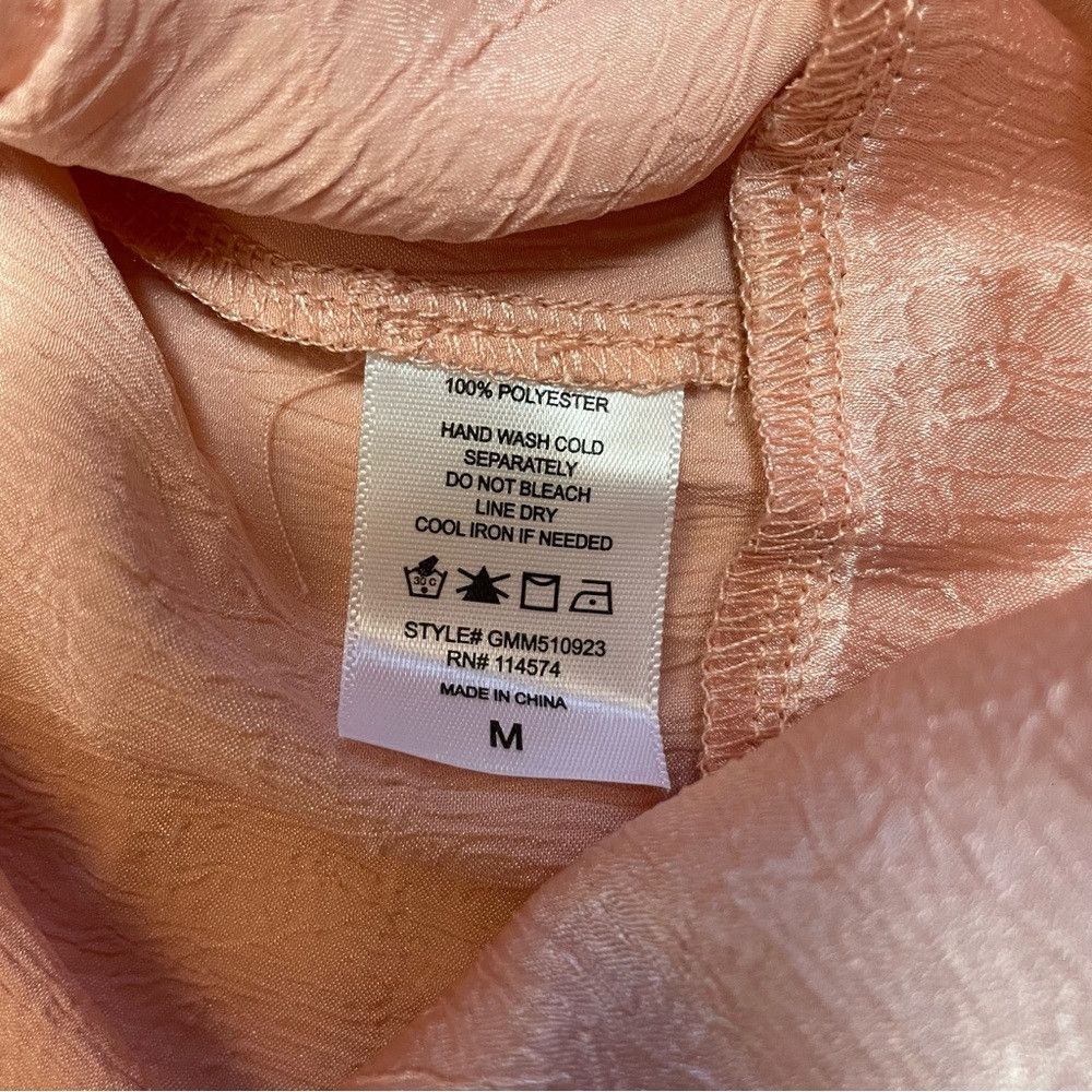 Other NWT New Ro & De Satin Open Back With Tie Sleeveless Peach T Size M / US 6-8 / IT 42-44 - 7 Thumbnail