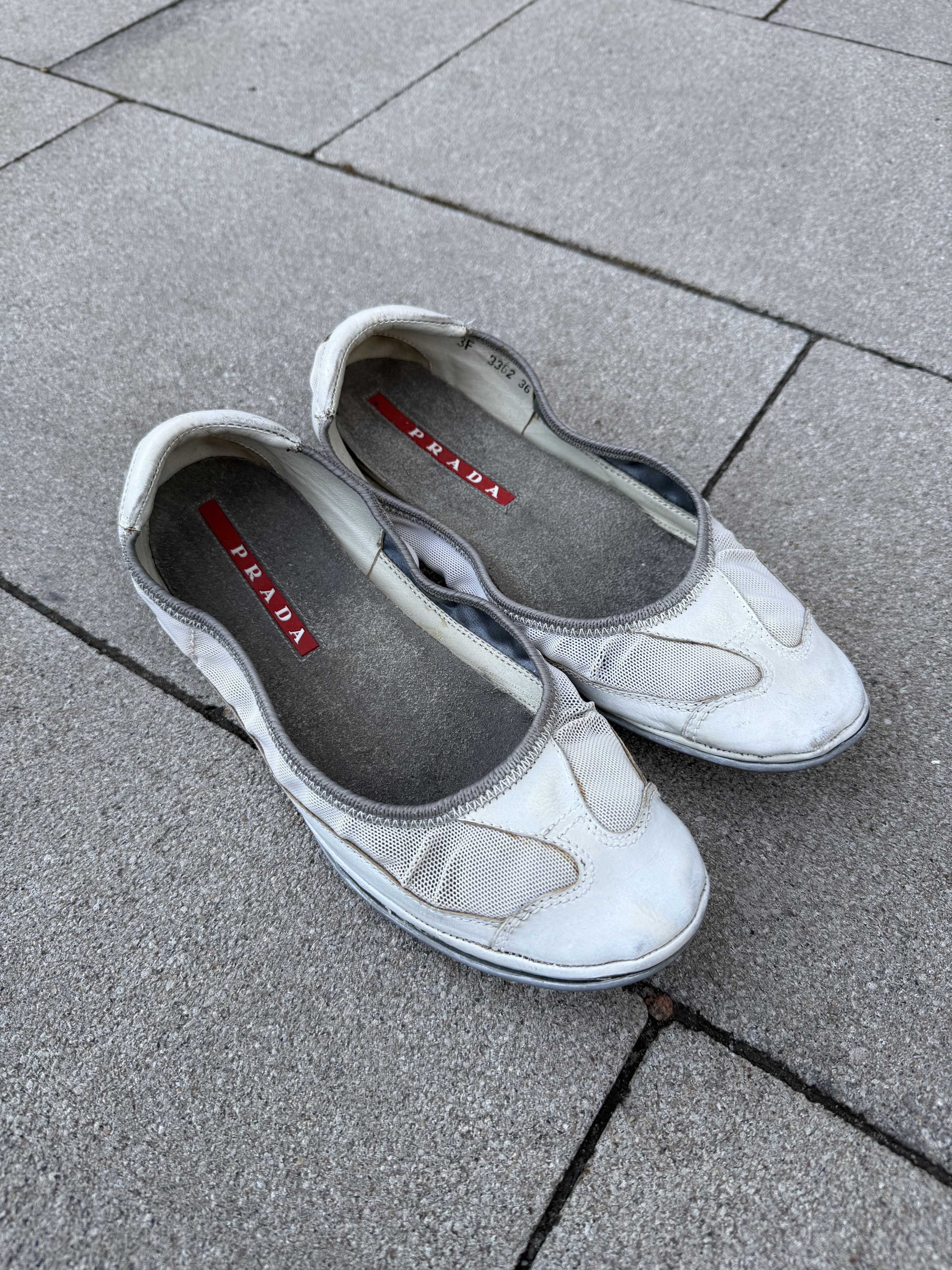 Prada Vintage 90s Prada Ballet Flats Slip on 3f3362 Size 36 Size US 6 / IT 36 - 1 Thumbnail