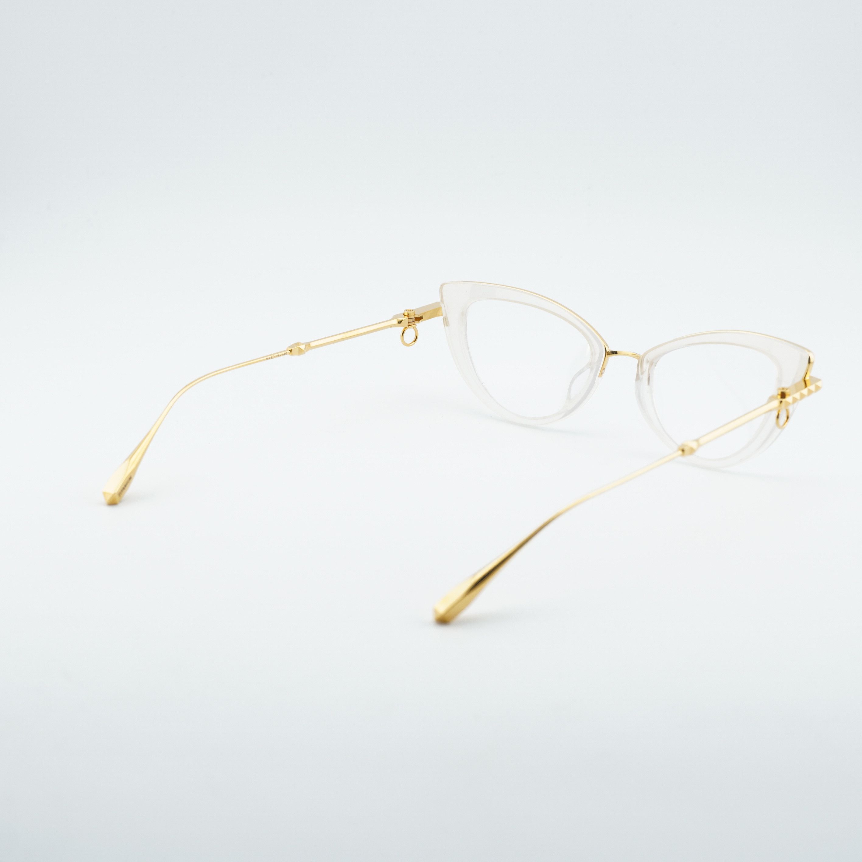 Valentino Valentino V-DAYDREAM VLX-123C-CH Eyeglasses Ivory/Gold 51mm Size ONE SIZE - 8 Thumbnail