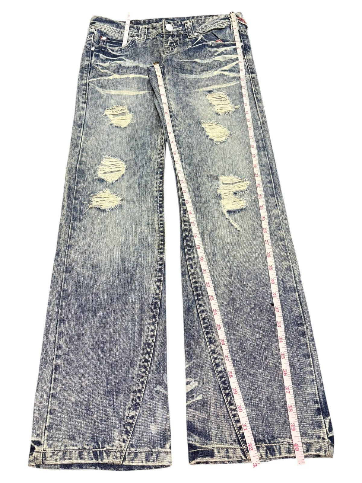 Ksubi Vintage Japanese Brand Bleached Distress Loose Jeans Size 32" / US 10 / IT 46 - 7 Thumbnail