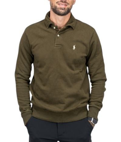 Ralph Lauren Dark Green 2XL Polo Button Pullover Sweatshirt 86962 Size US XXL / EU 58 / 5 - 1 Thumbnail