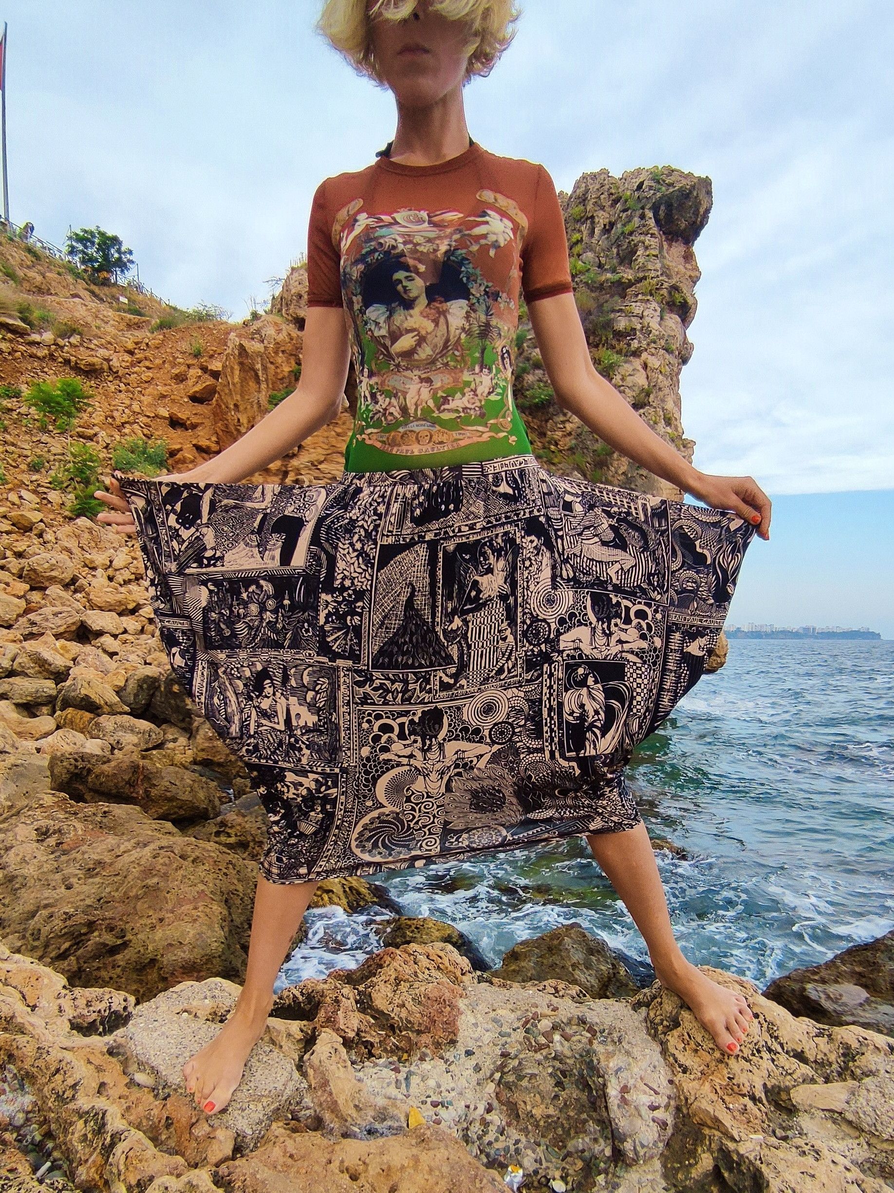 Jean Paul Gaultier Jean Paul Gaultier Comic Gustav Klimt Burlesque Skirt Dress Size M / US 6-8 / IT 42-44 - 3 Thumbnail