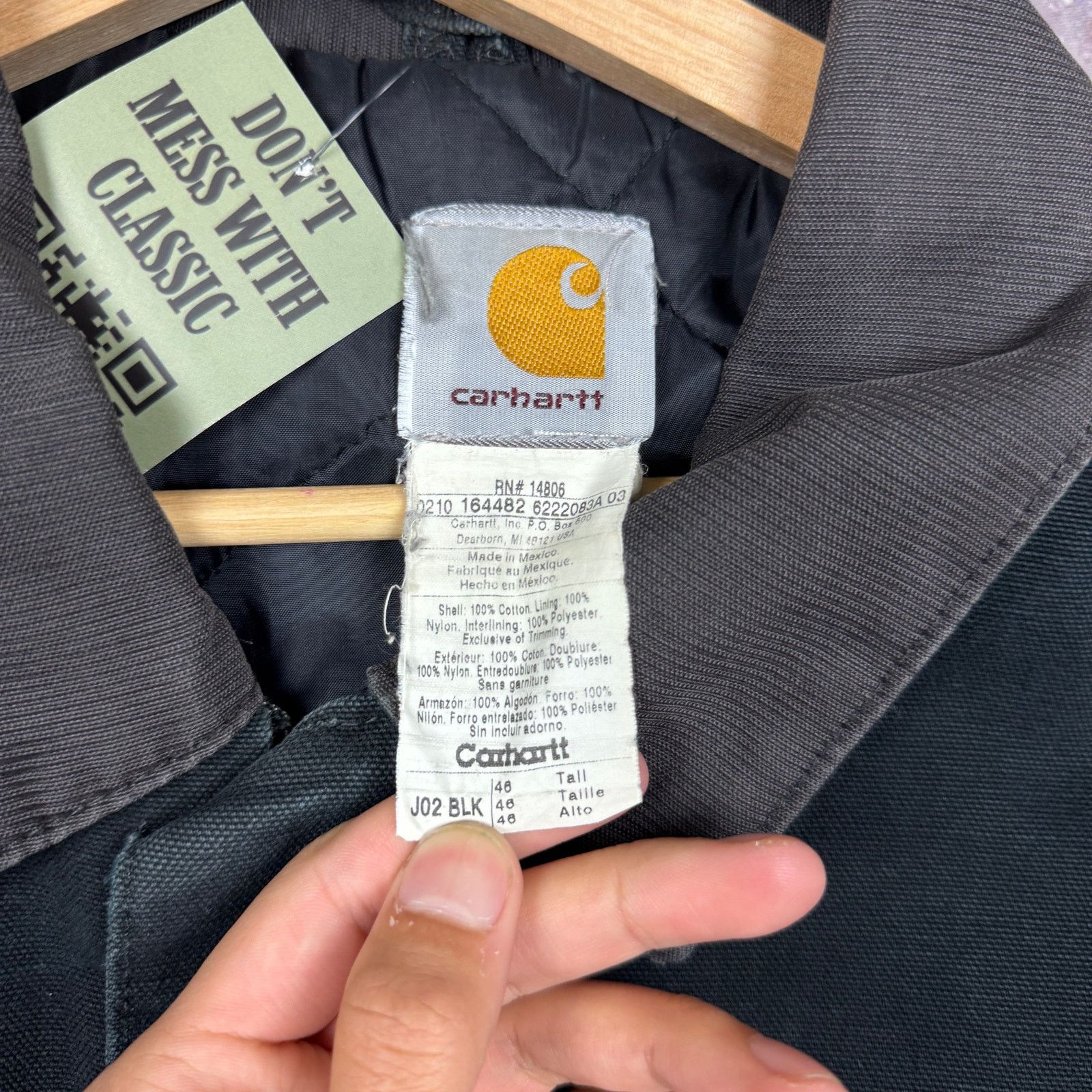 Carhartt × Vintage 90s Faded Black Carhartt Cropped Arctic Work Jacket XL 2380 Size US XL / EU 56 / 4 - 9 Thumbnail