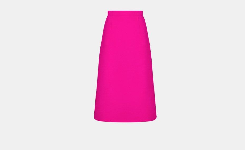 Dior o1w1db10824 Mid-Length Flared Skirt in Fuchsia Size 28" / US 6 / IT 42 - 1 Thumbnail