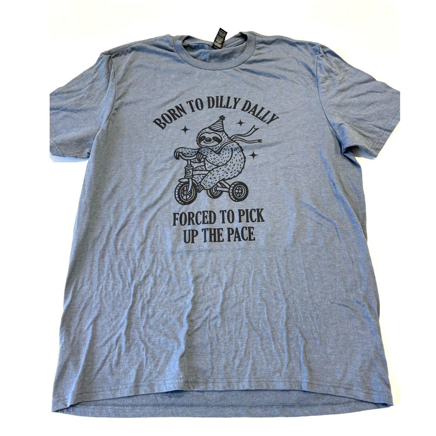 Other Born To Dilly Dally T-shirt Funny Relatable Sloth Tee Size L / US 10 / IT 46 - 2 Thumbnail