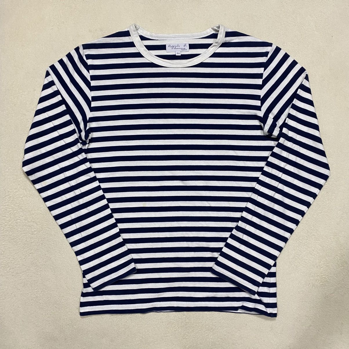 Designer × agnes b. AGNES. B Striped Long Sleeve T-shirt Size S / US 4 / IT 40 - 1 Thumbnail
