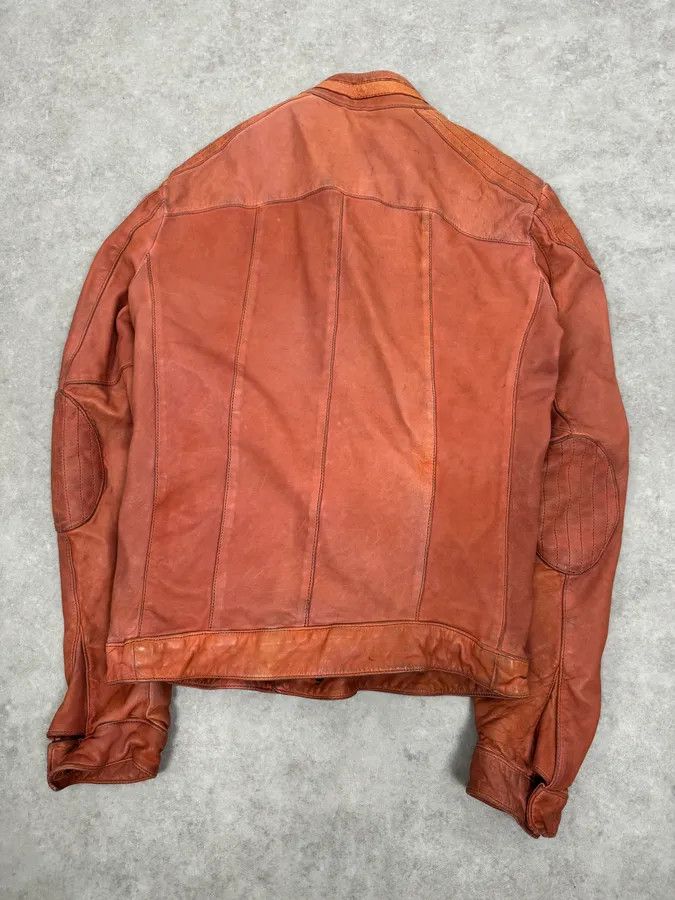 Giorgio Brato Giorgio Brato Eroded Orange Leather Jacket Size US S / EU 44-46 / 1 - 5 Thumbnail