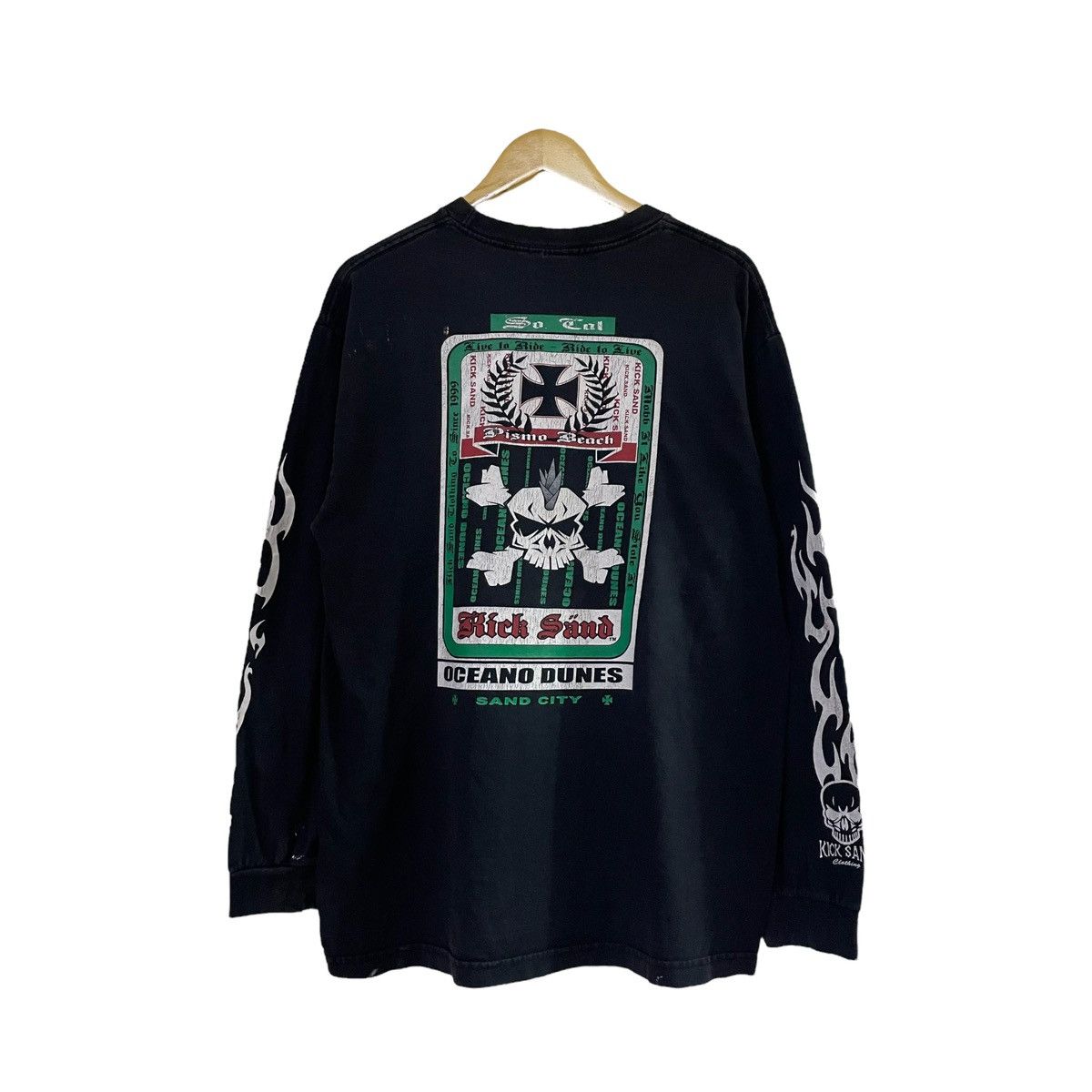 Band Tees × Vintage Vintage Y2K Rare Design Kick Sand Flame Sleeve Size US L / EU 52-54 / 3 - 2 Thumbnail