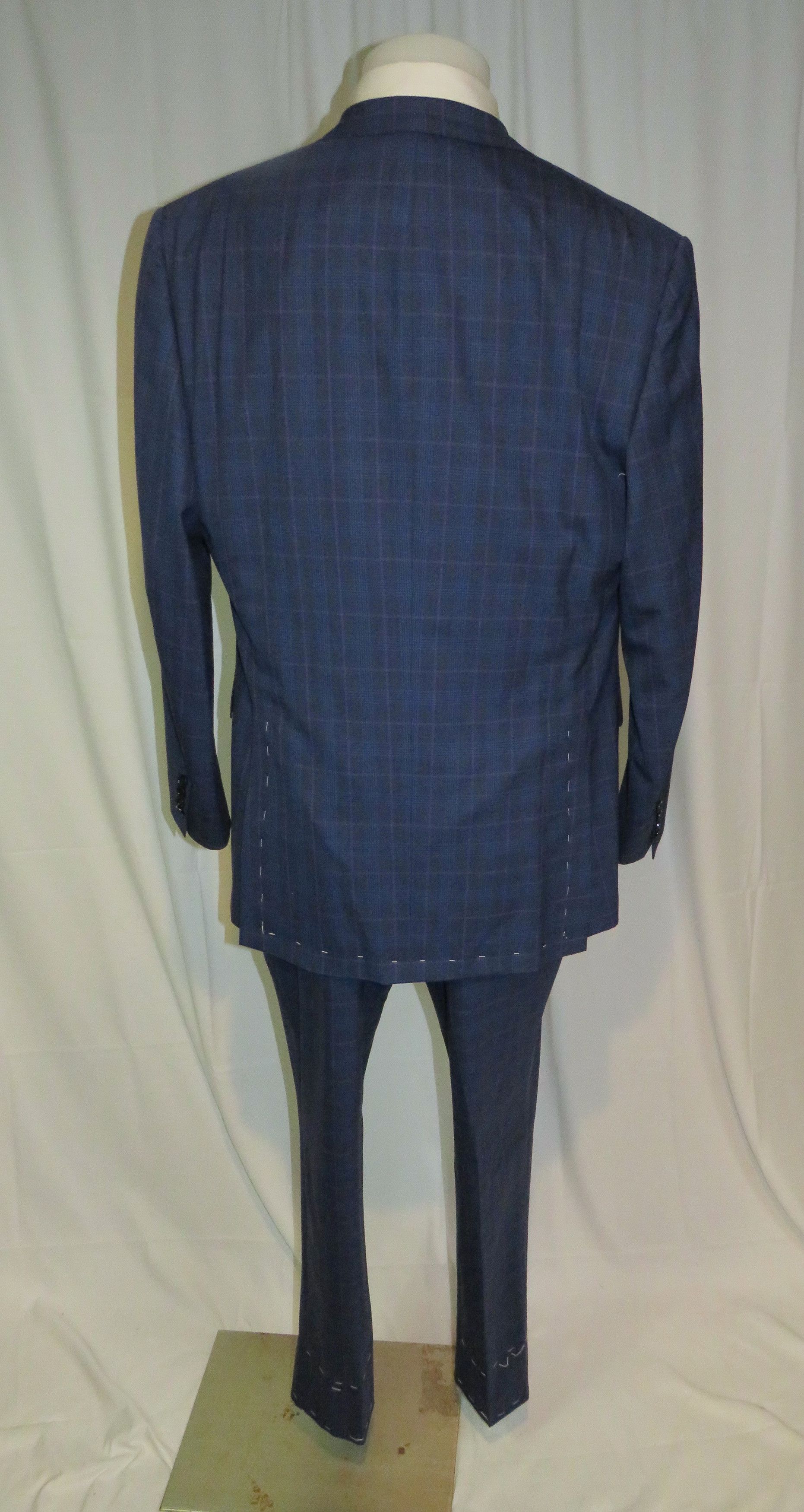 Brioni Brunico Blue Plaid Three Button Suit 44L NWT $11,675 Size 44L - 2 Thumbnail