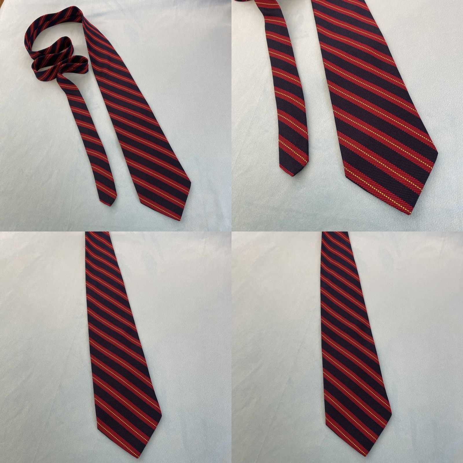 Brooks Brothers VINTAGE Brooks Brothers Makers Repp Tie Silk Made USA Navy Red Gold Stripe 3.5x58 Navy Red Gold Silk Striped Tie Men Size ONE SIZE - 8 Thumbnail