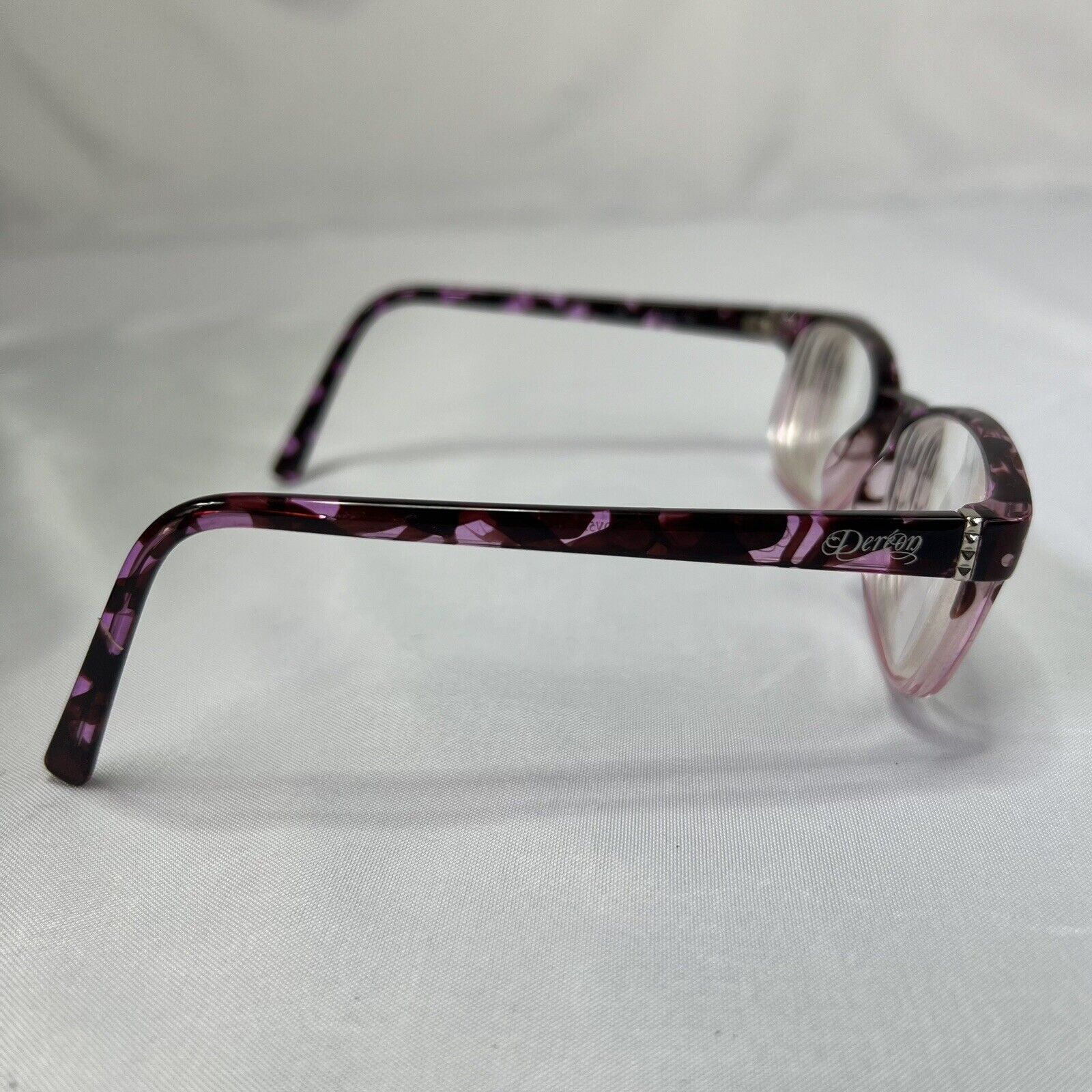Other Dereon DOV520 664 Eyeglass Frames Brown Pink Tortoise Square Size ONE SIZE - 4 Thumbnail