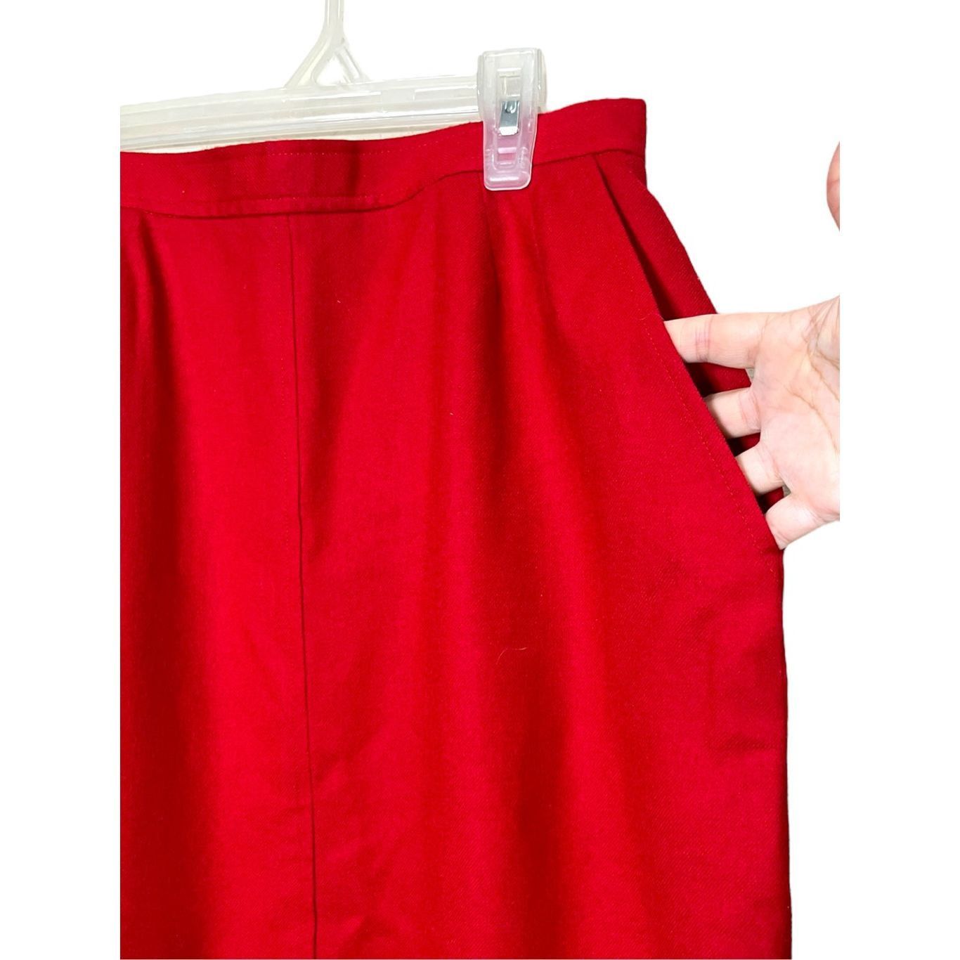 Evan Picone Vintage Evan Picone 100% Wool Skirt Womens Size 8 Red Lined Union Made USA Size 30" / US 8 / IT 44 - 5 Thumbnail