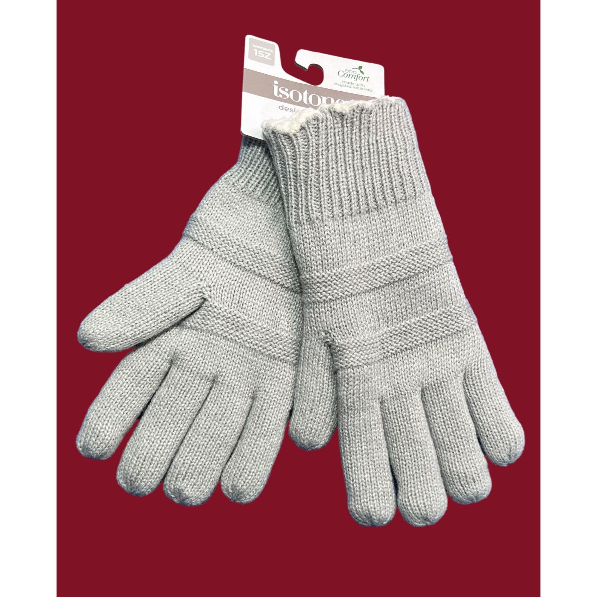 Other Isotoner - Women's Winter Gloves - Light Gray - 1SZ Size ONE SIZE - 2 Thumbnail