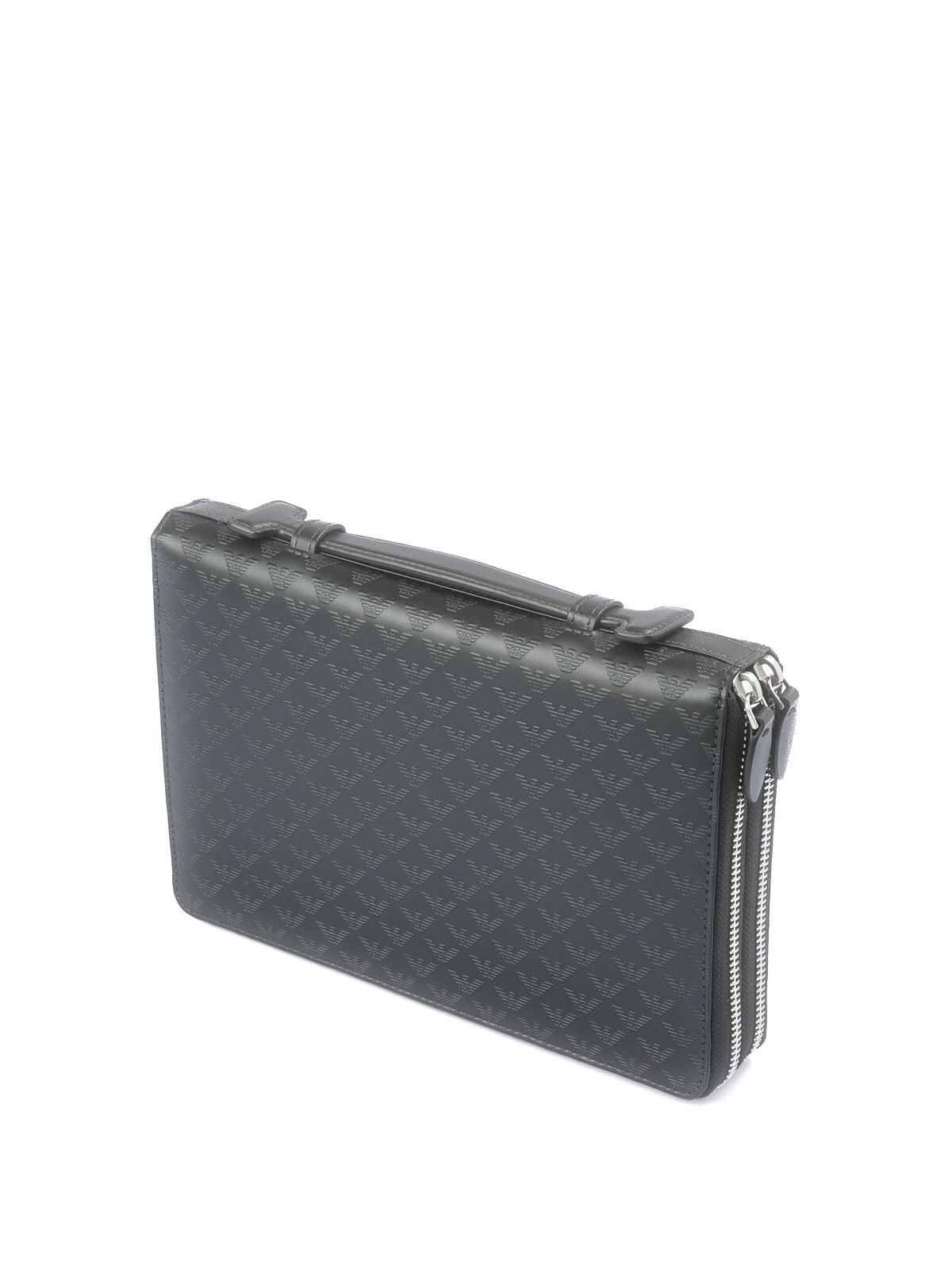 Emporio Armani EMPORIO ARMANI ALL OVER EMBOSSED LOGO LEATHER ORGANIZER Size ONE SIZE - 2 Thumbnail