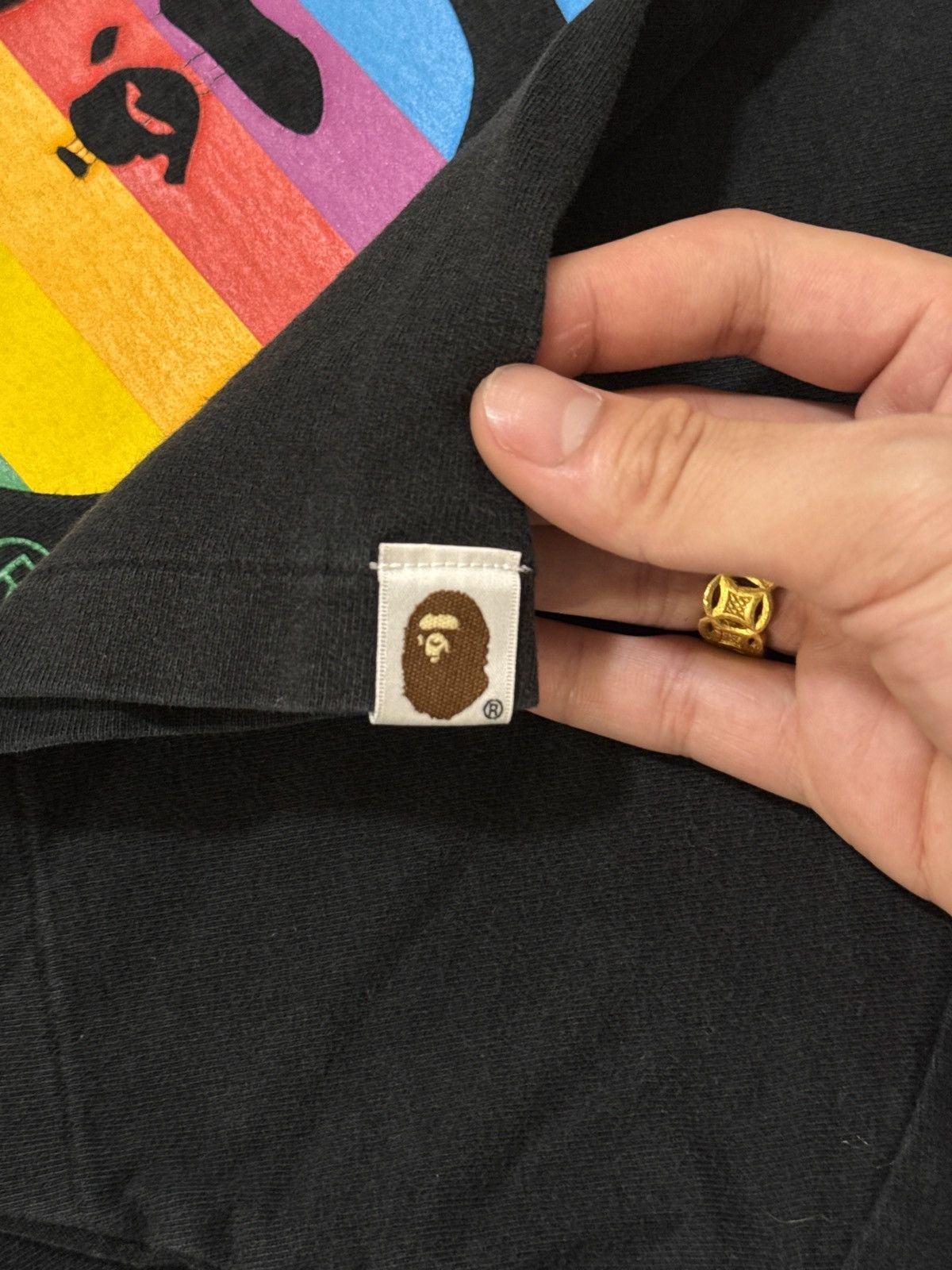 Bape Bape Multicolor Rainbow College Tee Size US M / EU 48-50 / 2 - 5 Thumbnail