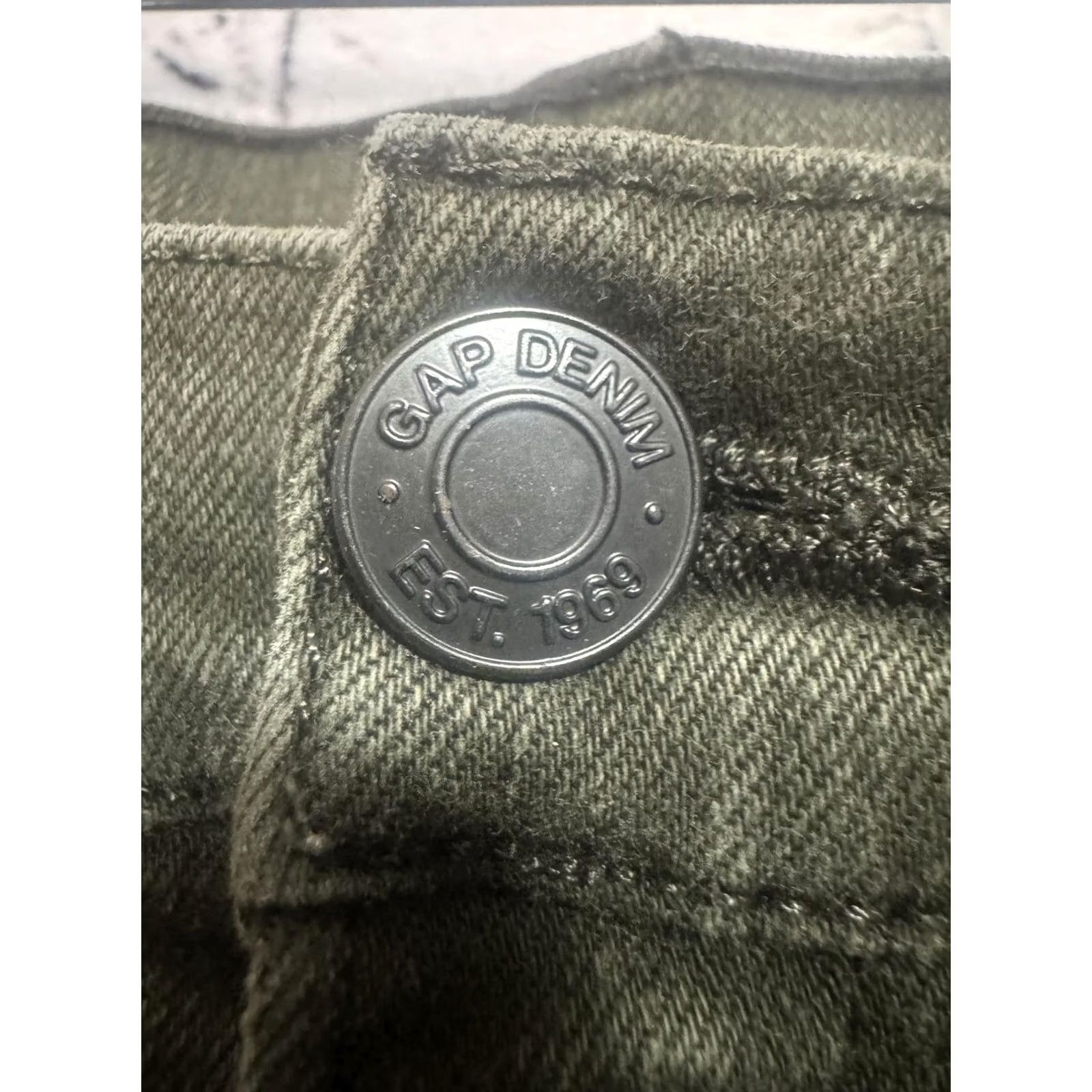 Gap Gap 1969 Resolution True Skinny Jeans - Olive Green - Size 28x28 - Denim - Women - Regular Fit - Button Closure - Cotton - Dark Wash Size 28" / US 6 / IT 42 - 5 Thumbnail