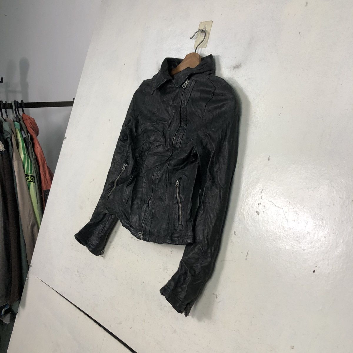 Japanese Brand 📌Cropped Biker Leather Jacket Rose Bud Bondage Size US M / EU 48-50 / 2 - 4 Thumbnail