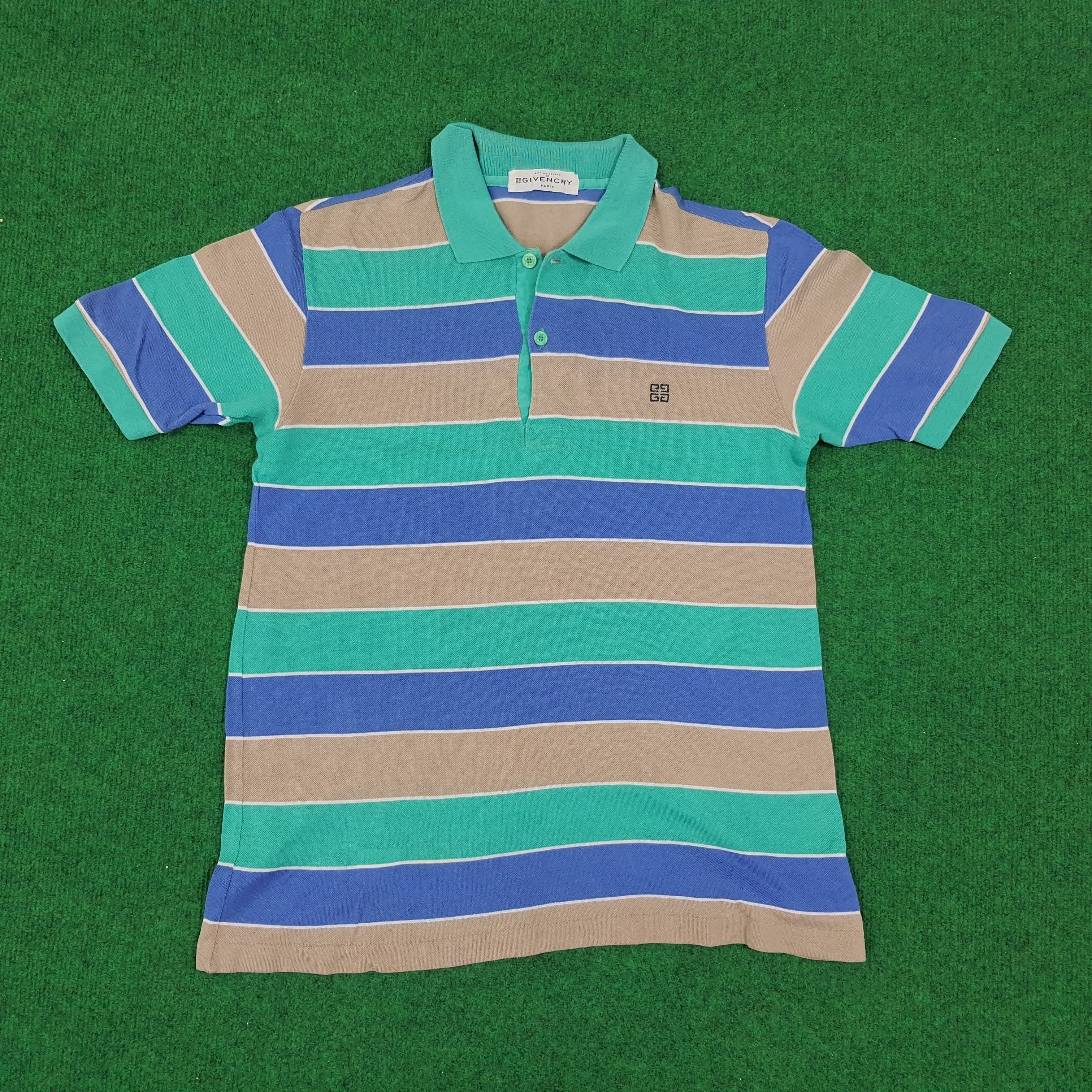 Vintage Vintage Givenchy Paris Stripes Designer Polo Shirt Size US S / EU 44-46 / 1 - 1 Thumbnail