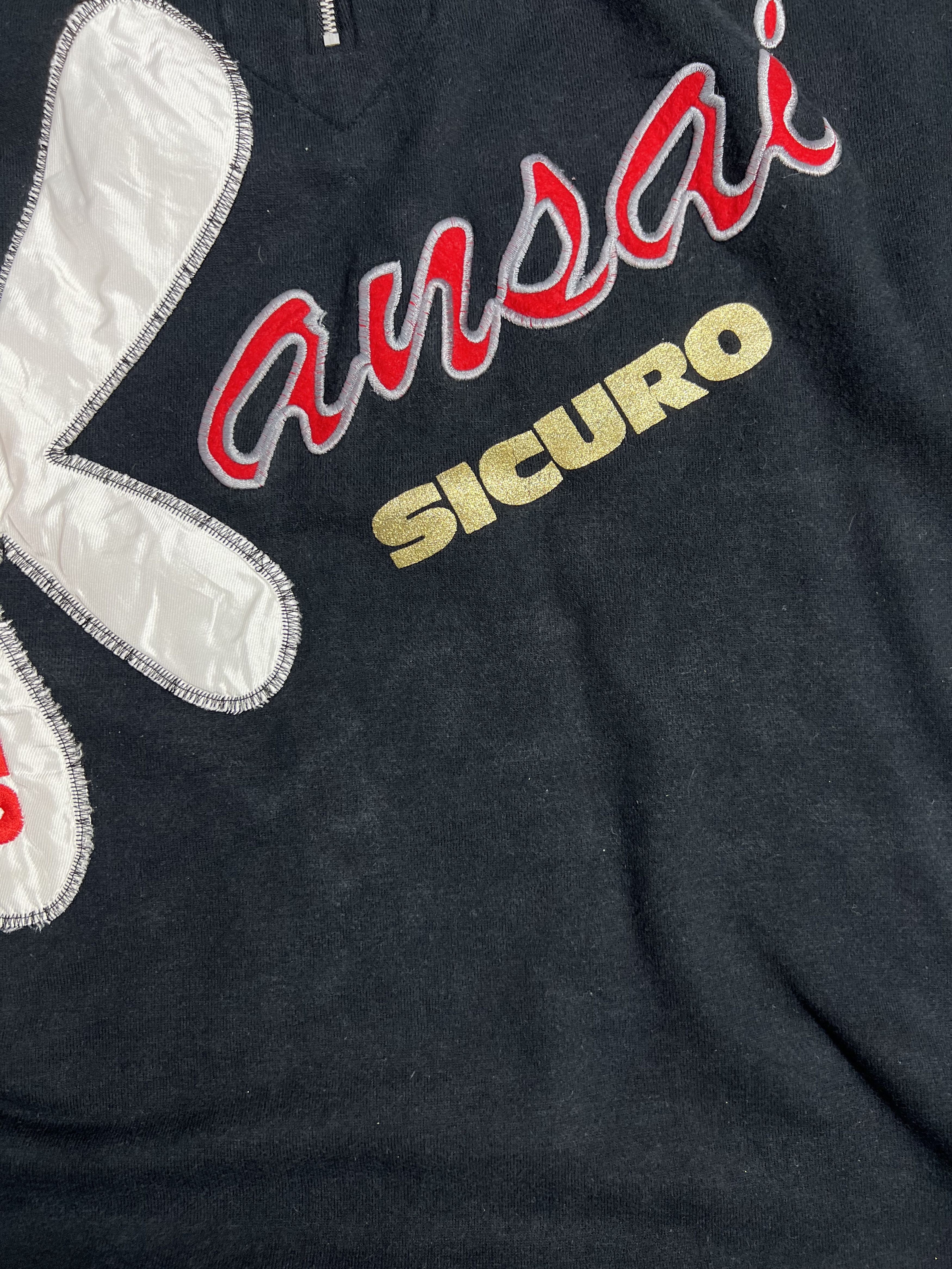 Japanese Brand Vintage Kansai Yamamoto Sicuro Half Zip Hoodie (XL) GTMD628 Size US XL / EU 56 / 4 - 7 Thumbnail