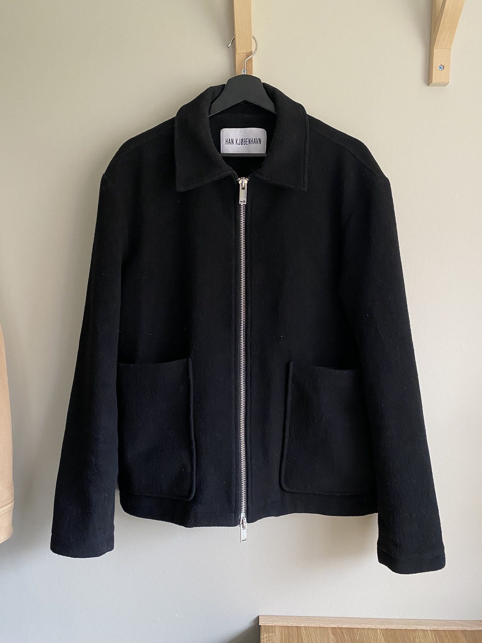 Acne Studios $810 - Zip Boxy Jacket - Black Wool Size US L / EU 52-54 / 3 - 2 Thumbnail