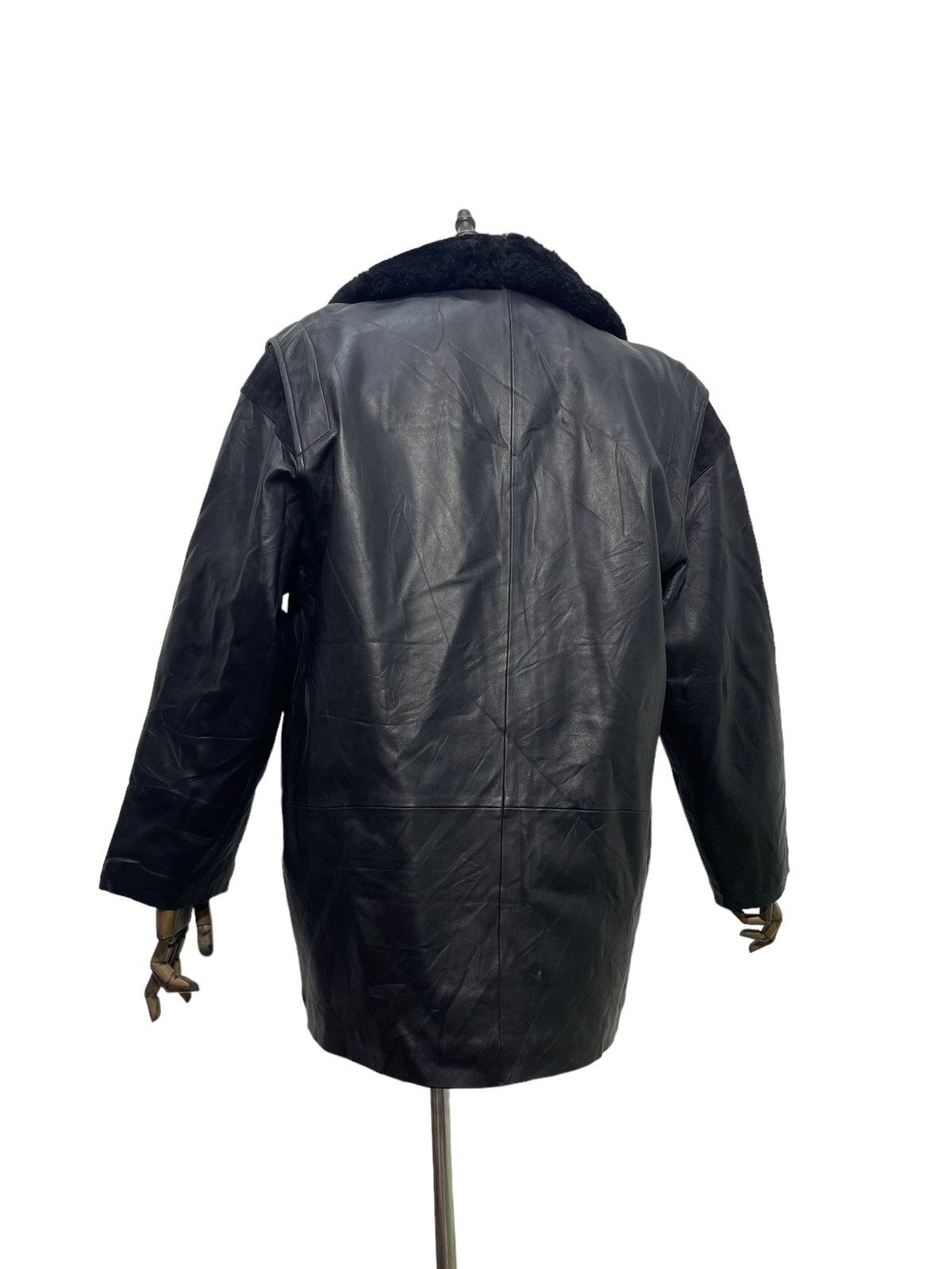 If Six Was Nine Vintage Lanvin Sheepskin Leather Jacket 3🟦 Size US L / EU 52-54 / 3 - 2 Thumbnail