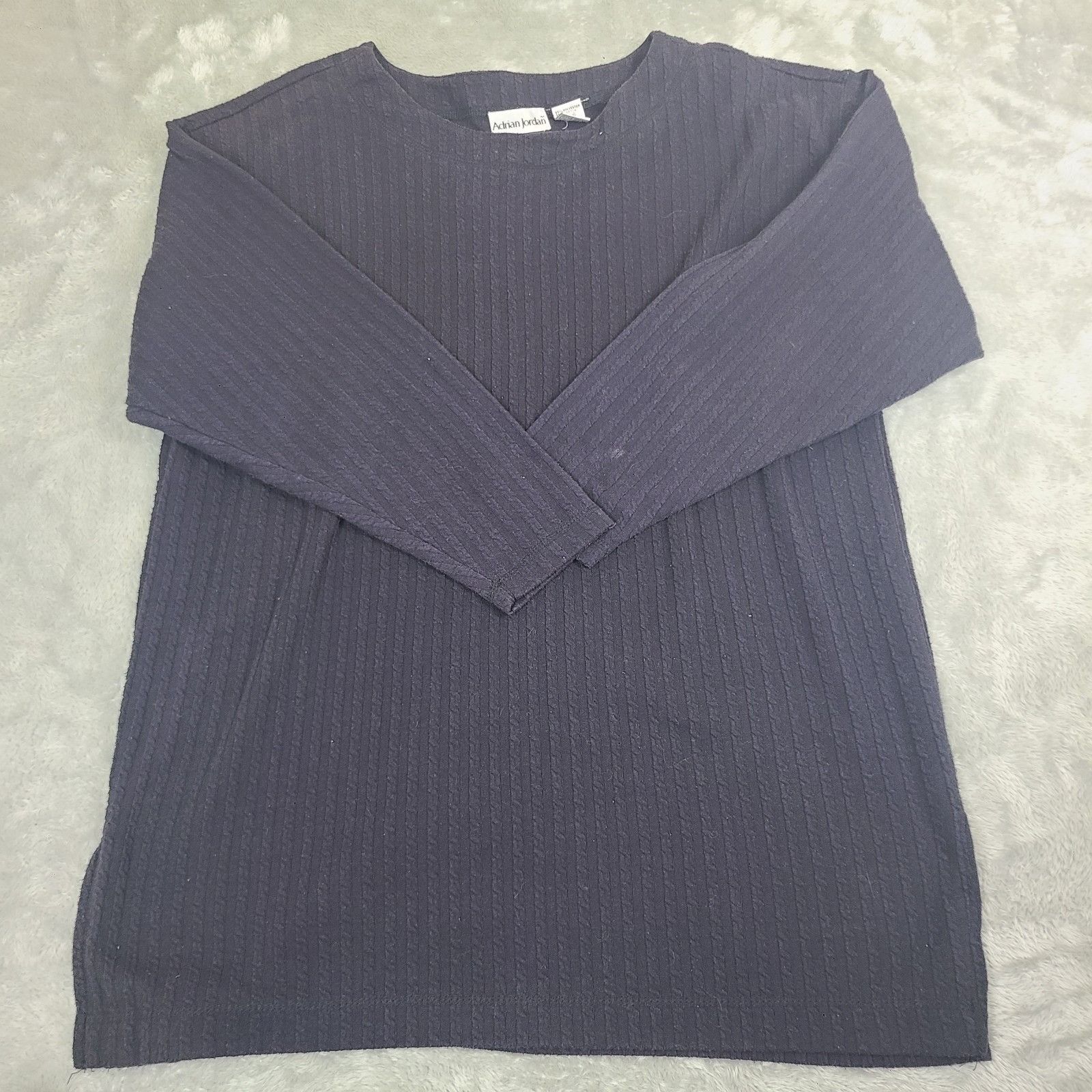 Vintage Adrian Jordan Vintage Sweater Shirt Size 14/16 Polyester Ble Size ONE SIZE - 1 Thumbnail