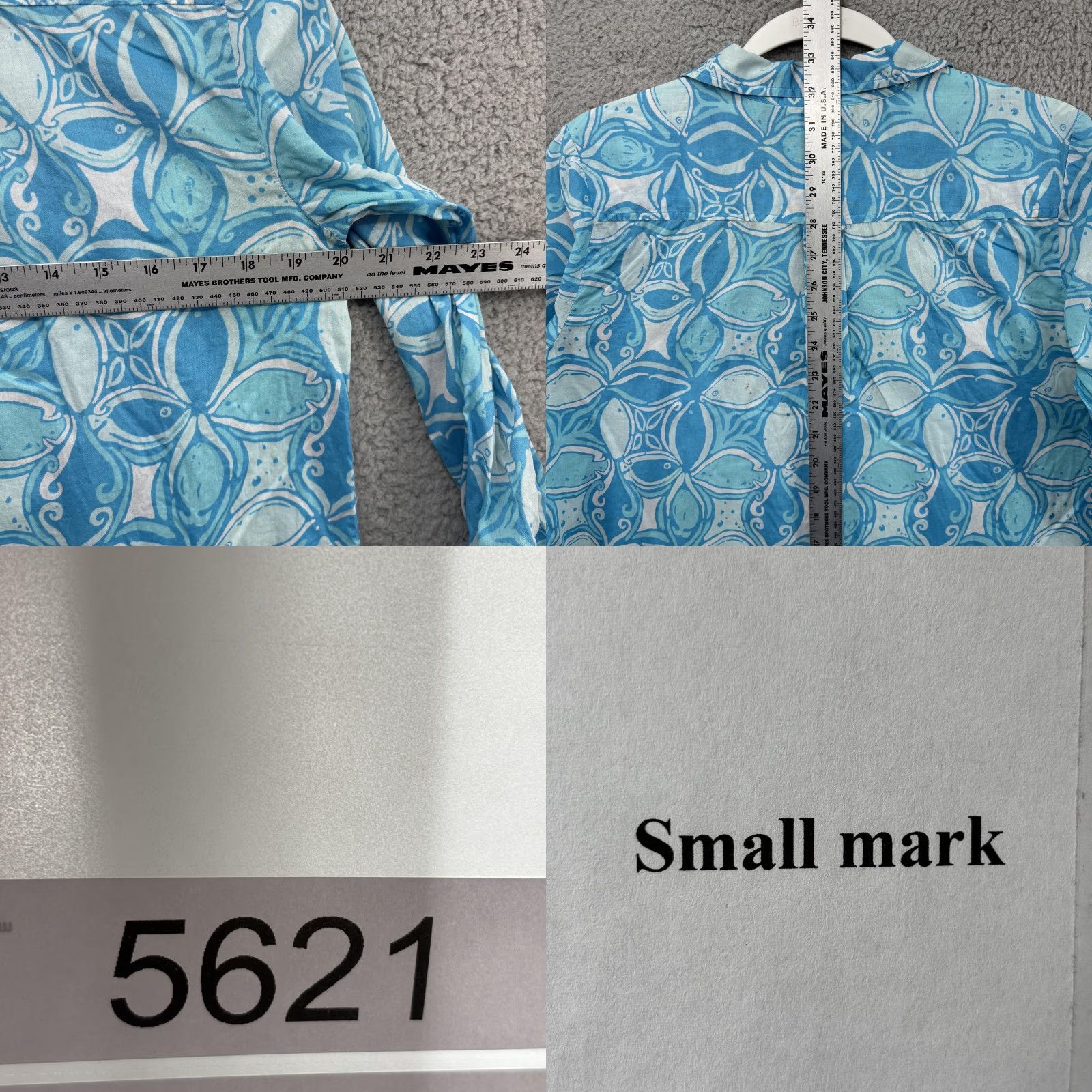 Lilly Pulitzer Lilly Pulitzer Shirt Womens Medium Print Button Front Blue India Size M / US 6-8 / IT 42-44 - 8 Thumbnail