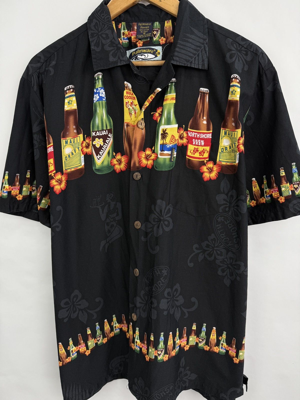 Japanese Brand Vintage 90s Palmwave Beer shirt rare retro Y2K hype Size US M / EU 48-50 / 2 - 4 Thumbnail
