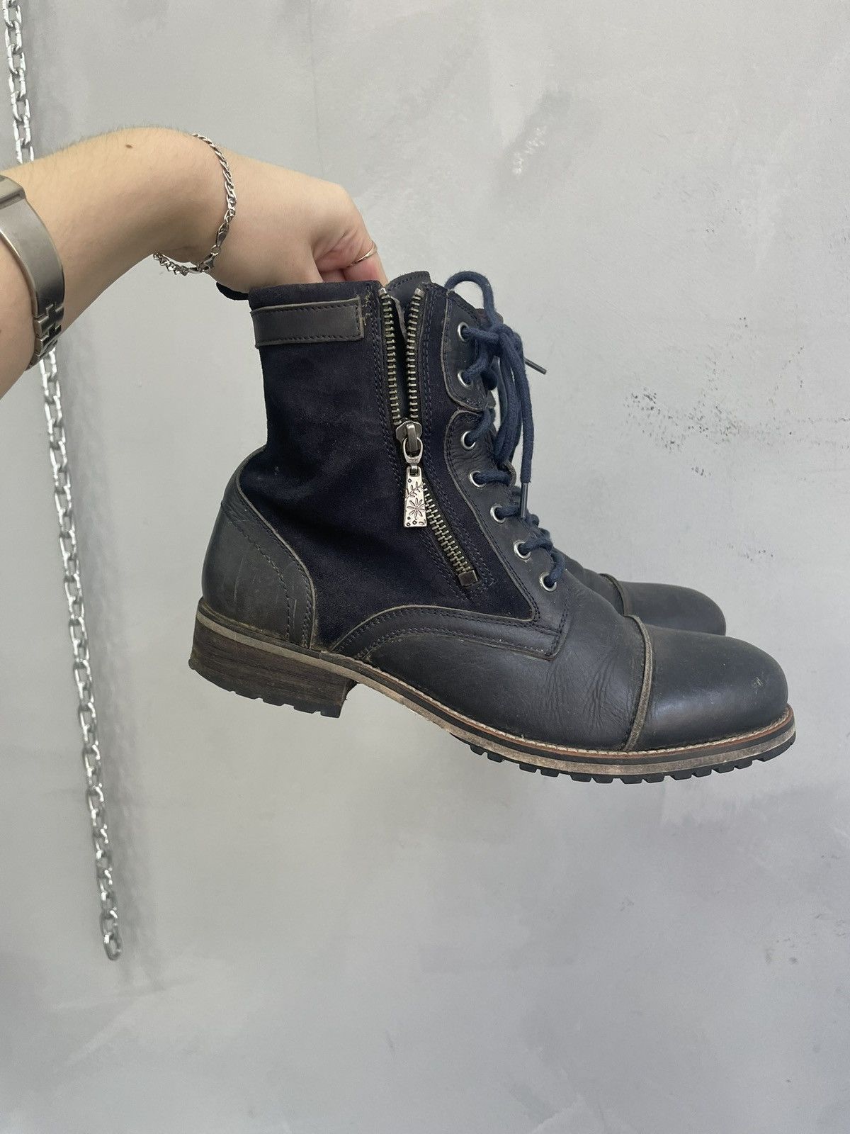 Undercover Combat boots zipper guidi style lace up avant garde vintage Size US 8 / EU 41 - 2 Thumbnail