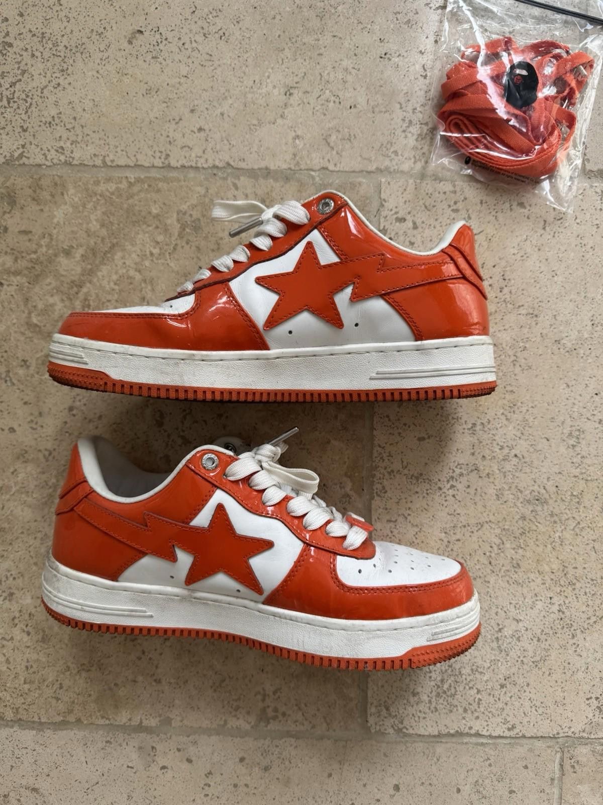 Bape bapesta air force 1 orange US 8 GOOD CONDITION - RARE Size US 8.5 / EU 41-42 - 2 Thumbnail