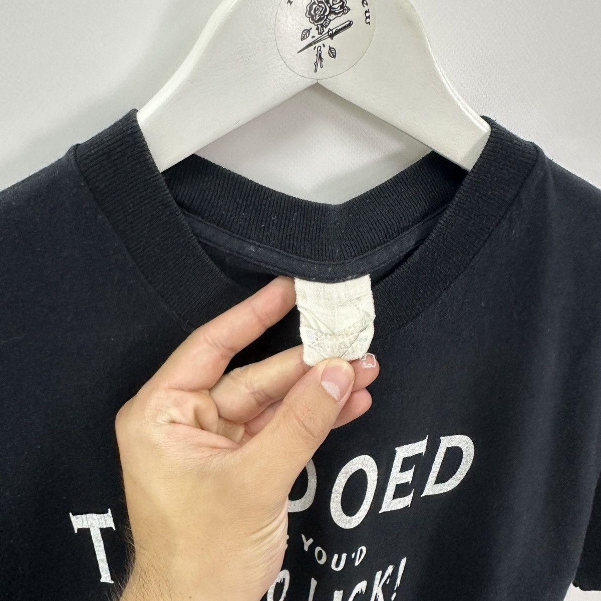 Vintage Vintage 90s Tattoed in place you love to lick tee y2k humor Size US M / EU 48-50 / 2 - 6 Thumbnail
