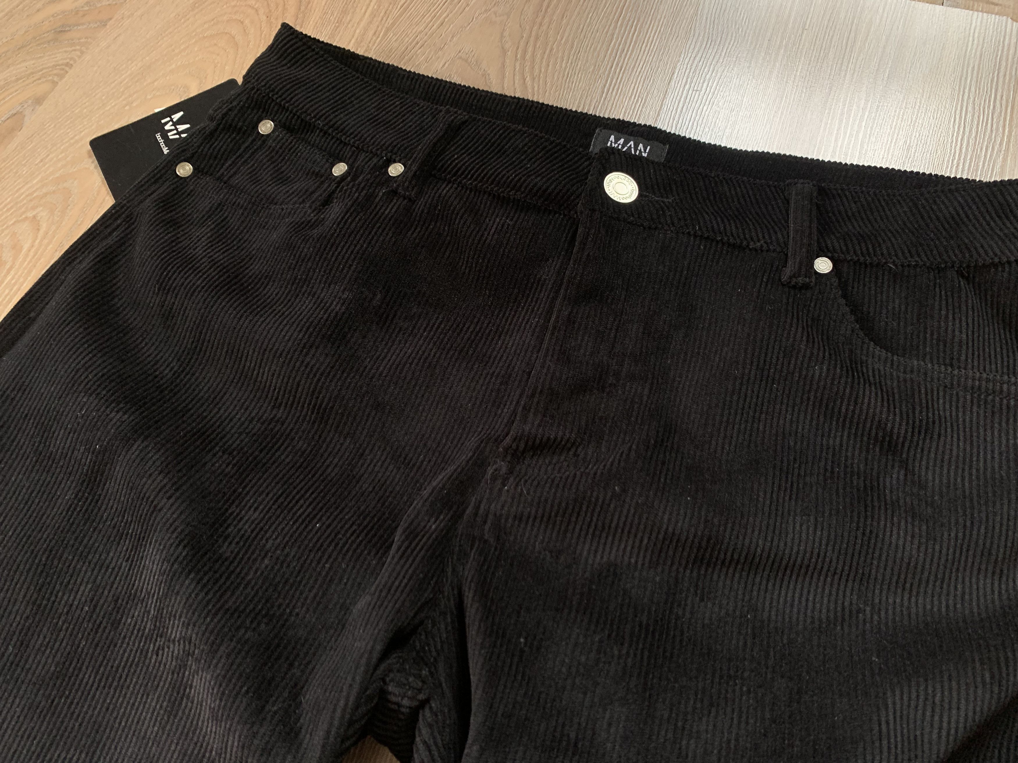 Boohoo × Vintage BohooMan Velvet Black Button Pants Size US 32 / EU 48 - 4 Thumbnail
