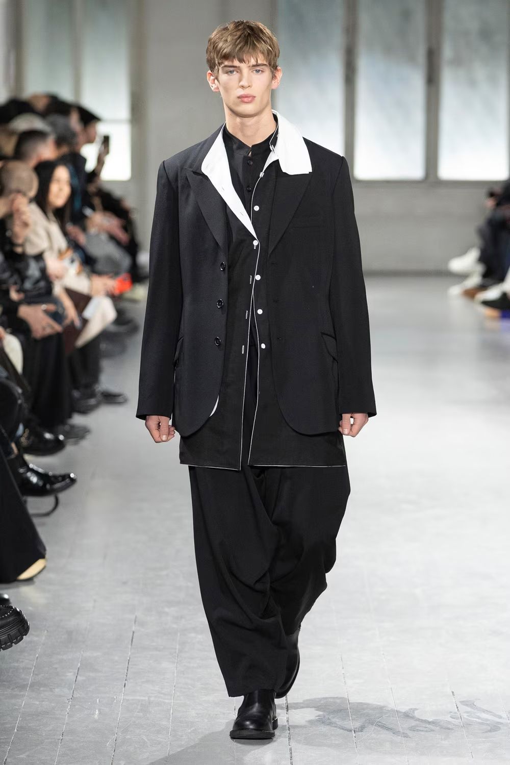 Yohji Yamamoto Yohji Yamamoto Pour Homme W/Gabardine 8BS Stand Collar Vest Size US M / EU 48-50 / 2 - 8 Thumbnail