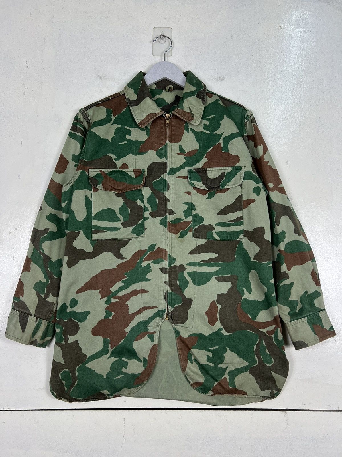 Japanese Brand 🔥 VINTAGE 1986 JAPANESE MILITARY WOODLAND CAMO SHIRT JACKET Size US M / EU 48-50 / 2 - 2 Thumbnail