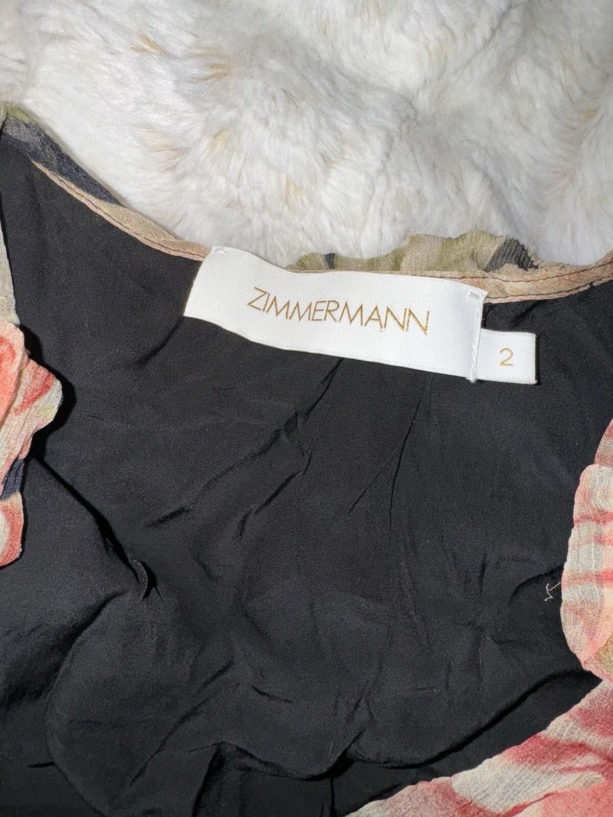Zimmermann ZIMMERMANN Sz 2 Medium Silk Romper Playsuit Floral Ruffle Size 30" / US 8 / IT 44 - 9 Thumbnail