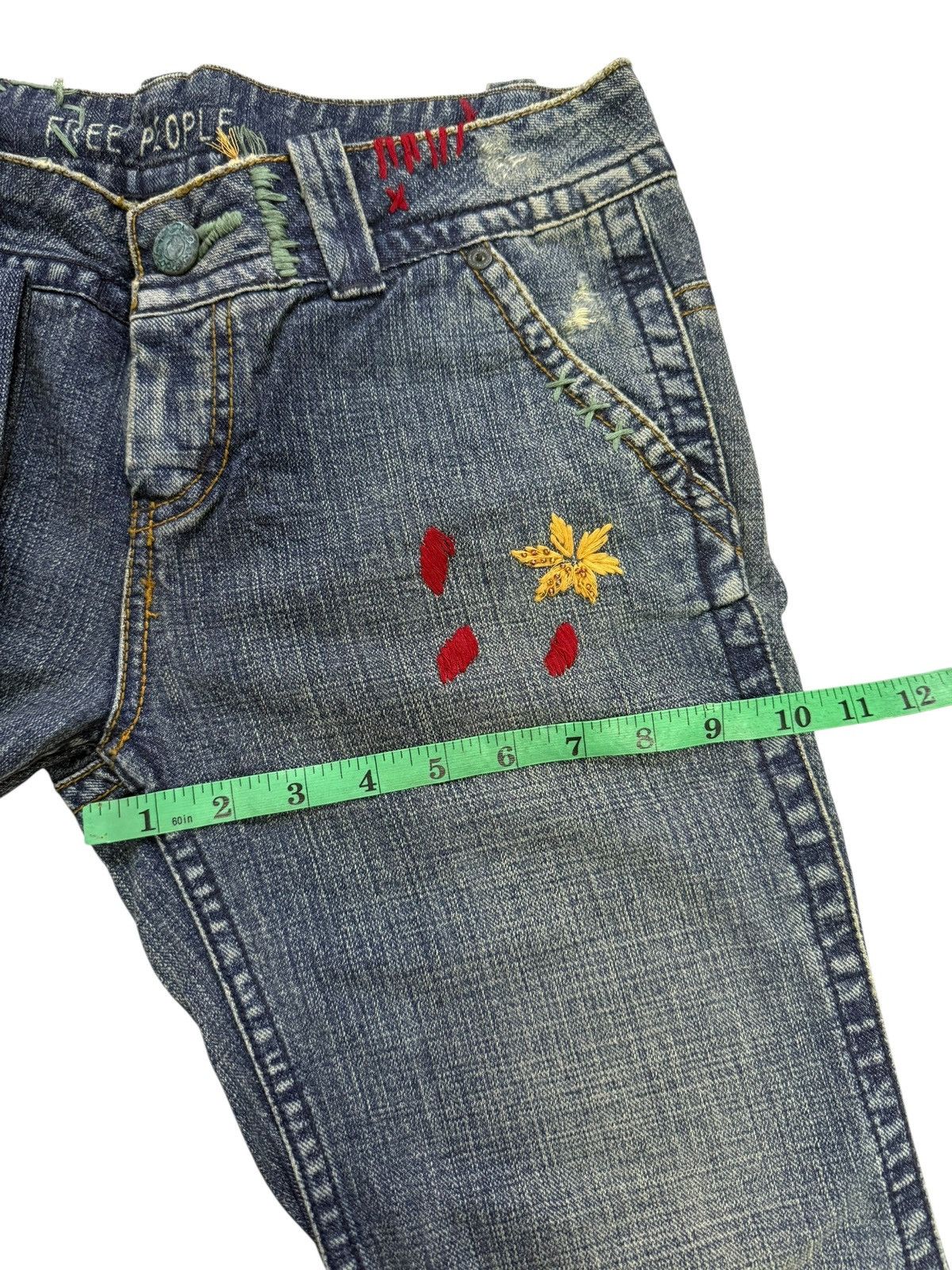Japanese Brand Flared Jeans Free People Distressed Bootcut Denim Size US 30 / EU 46 - 10 Thumbnail