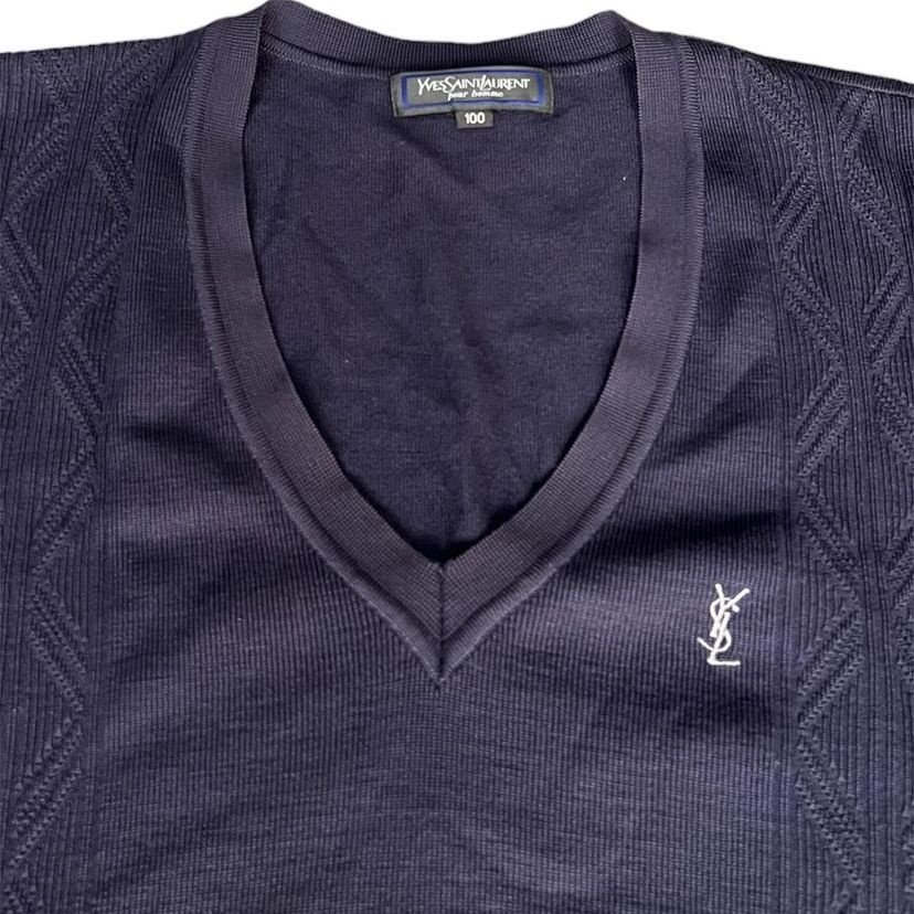 Yves Saint Laurent Ysl Pour Homme Knitwear Vest Size US L / EU 52-54 / 3 - 5 Thumbnail