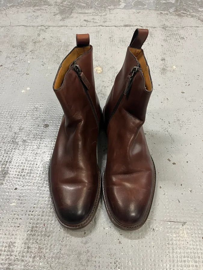 Gucci Gucci Brown Leather Side-Zip Boots Size US 7 / IT 37 - 5 Thumbnail