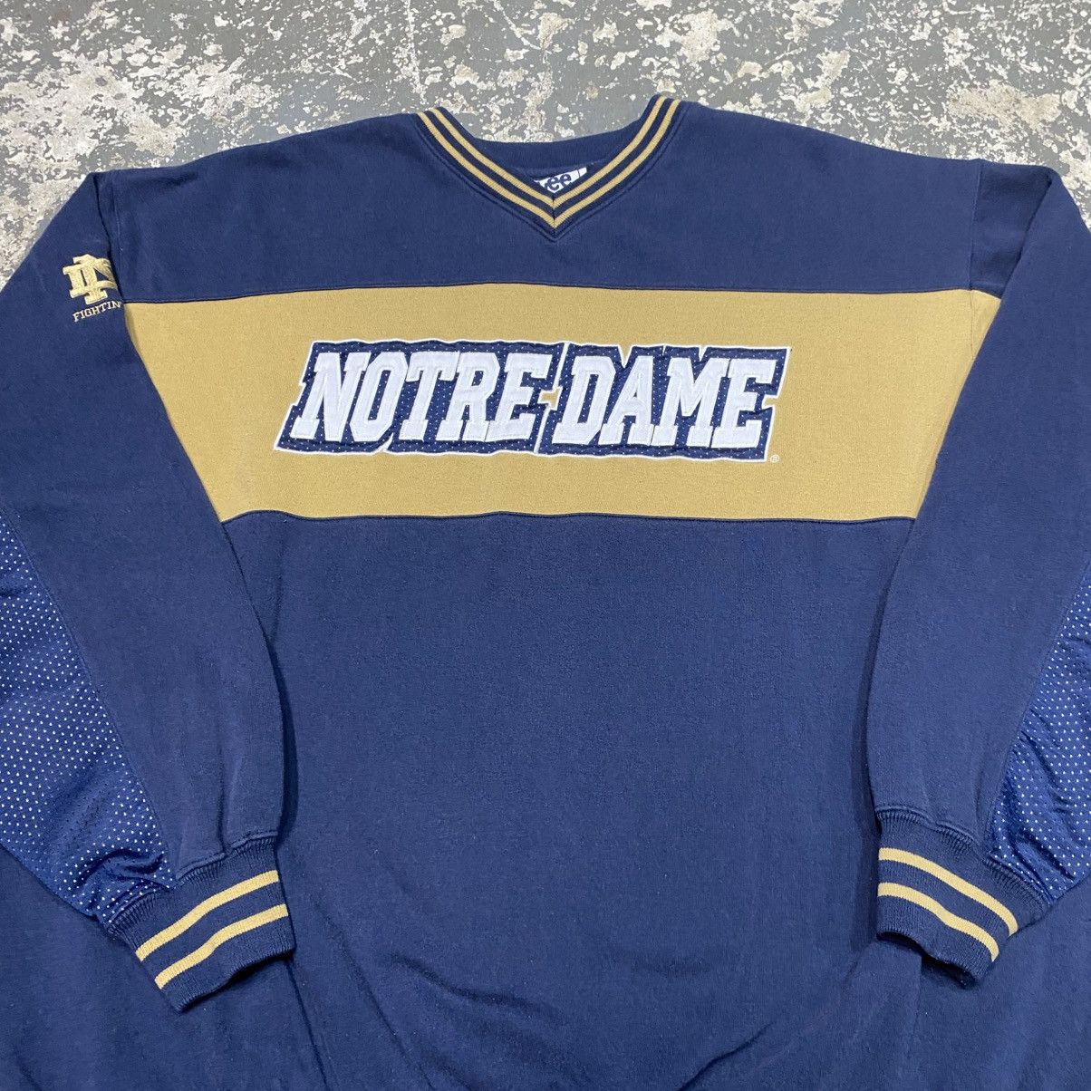 Other Vintage Norte Dame Navy Mesh Sleeve Lee Sport Hoodie Sweat Size US XL / EU 56 / 4 - 11 Thumbnail