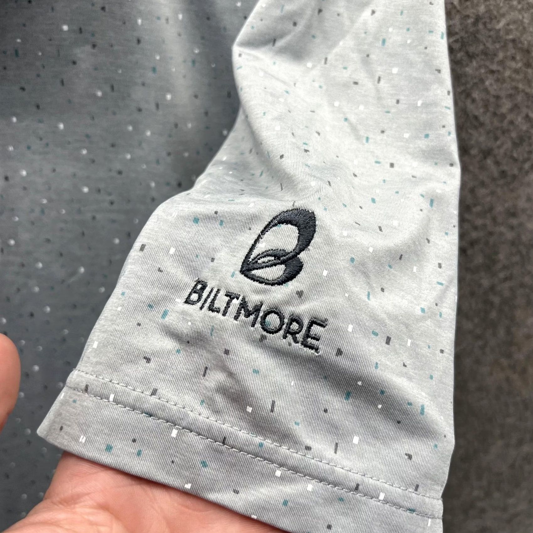 Footjoy FootJoy Polo Shirt Mens Large Gray Micro Dot Biltmore Logo Golf Stretch Size US L / EU 52-54 / 3 - 6 Thumbnail