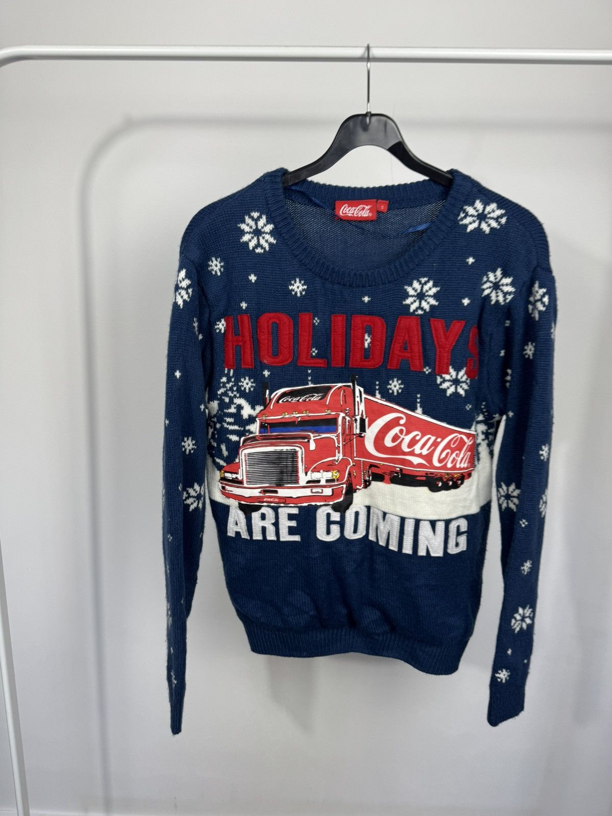 Coca Cola Coca Cola Holidays Are Coming Christmas Knit Sweater Blue S Size US S / EU 44-46 / 1 - 2 Thumbnail