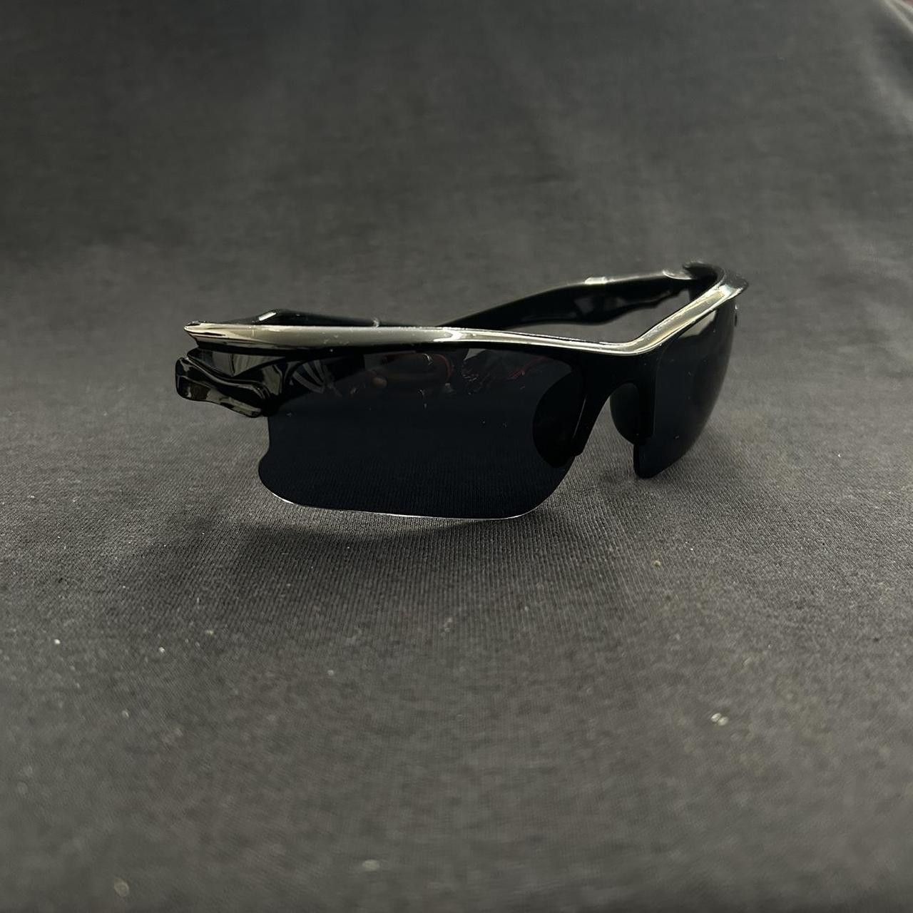 Japanese Brand × Vintage Y2K 2000s Style Cycling Skater Hip Hop Black Tint Sunglasses Size ONE SIZE - 2 Thumbnail